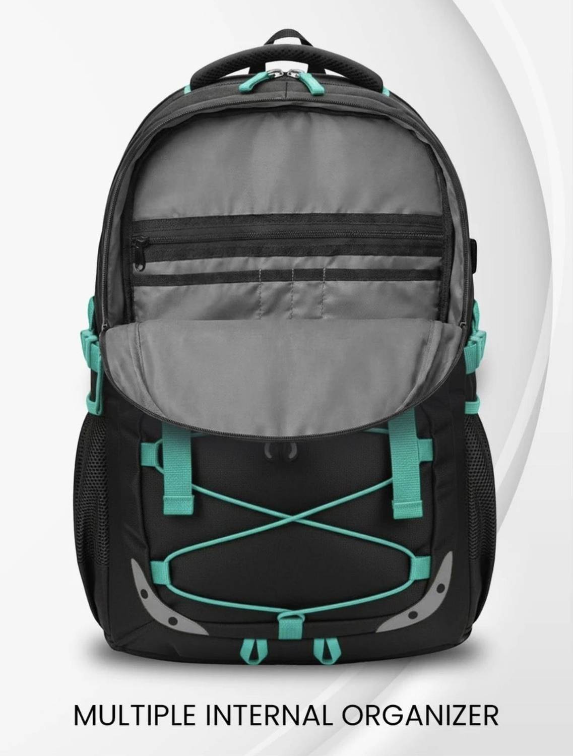 HINEX 45L Black Laptop Backpack - Image 3