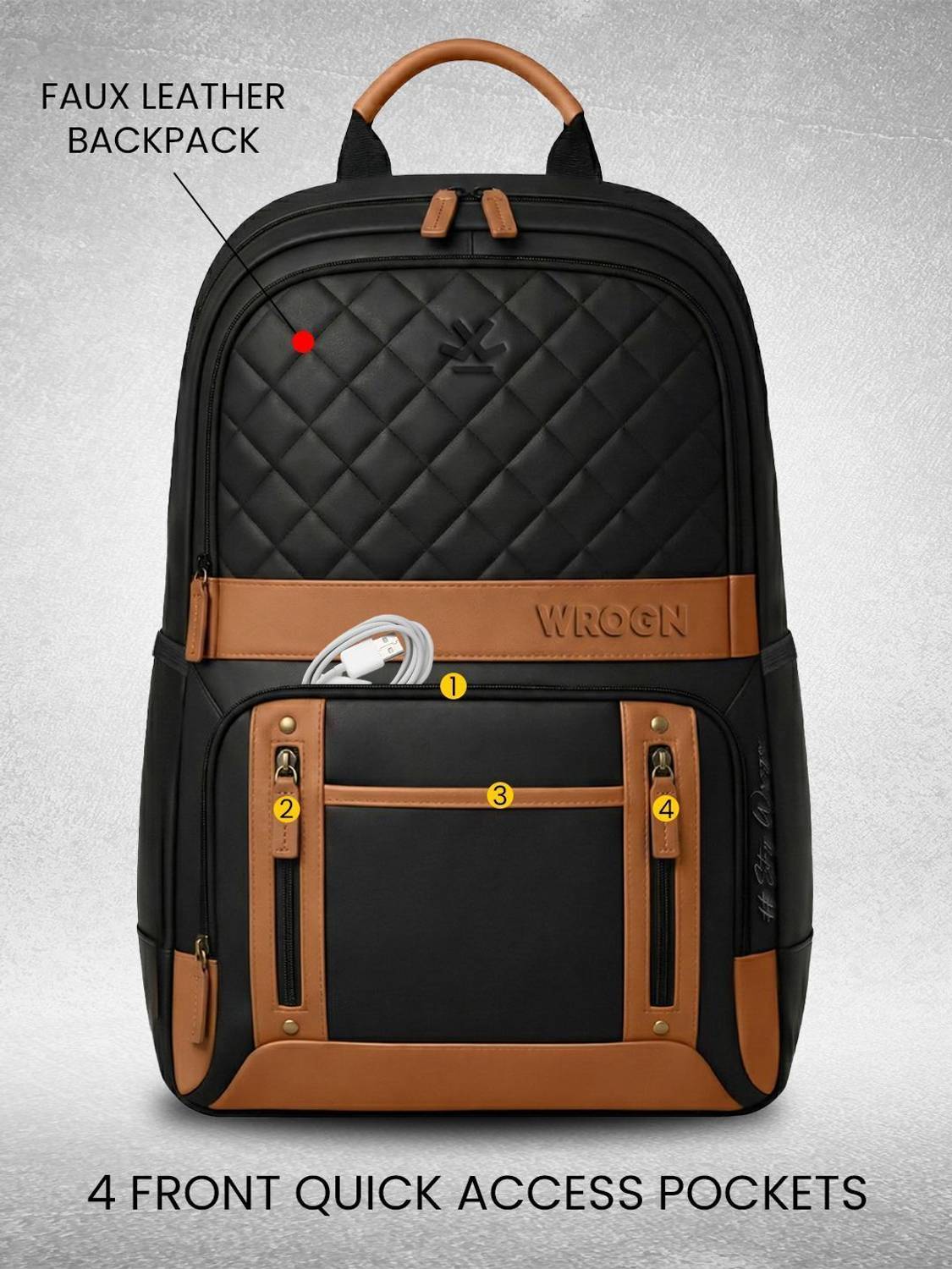 WROGN Urban Pro Classic Laptop Backpack 40L - Image 2