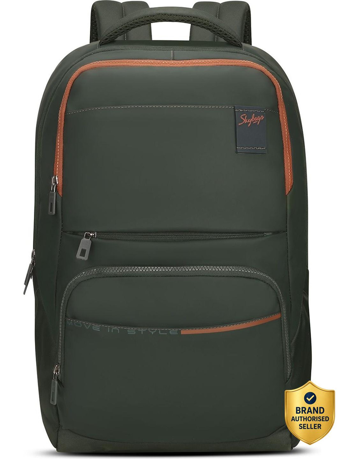 Image of SKYBAGS Elevate 17 inch Compatible Laptop Backpack with 3 Specious Compartments & Rain Cover 24 L Laptop Backpack