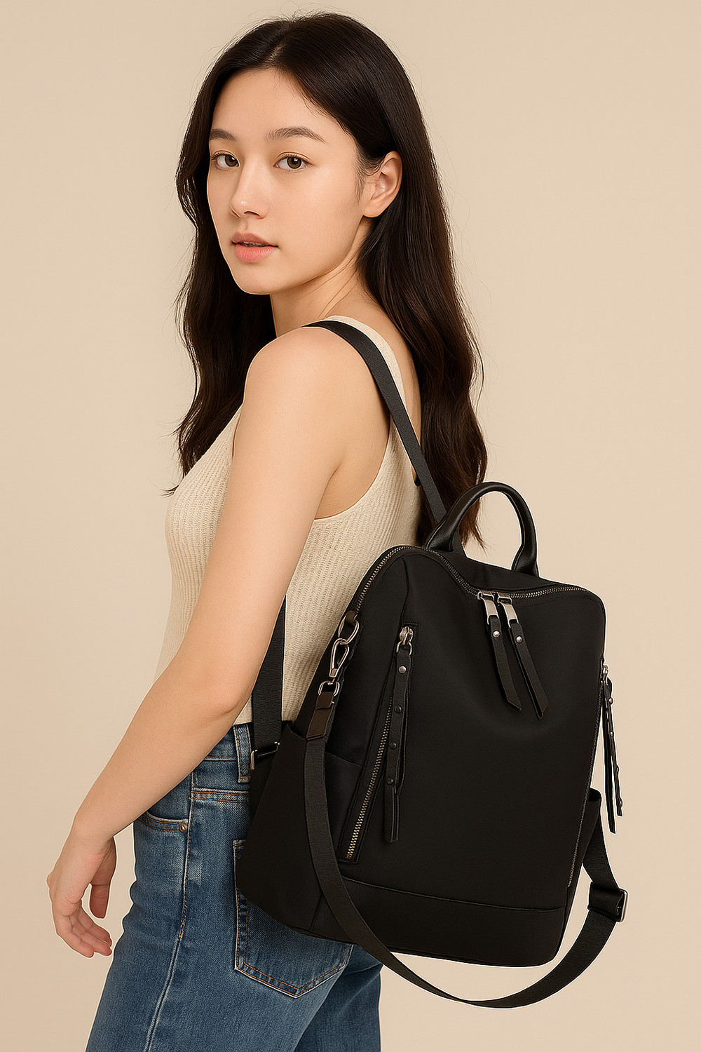 Image of JAISOM Medium 20 L College Backpack Classic Backpack For Women's & Girls 20 L Backpack
