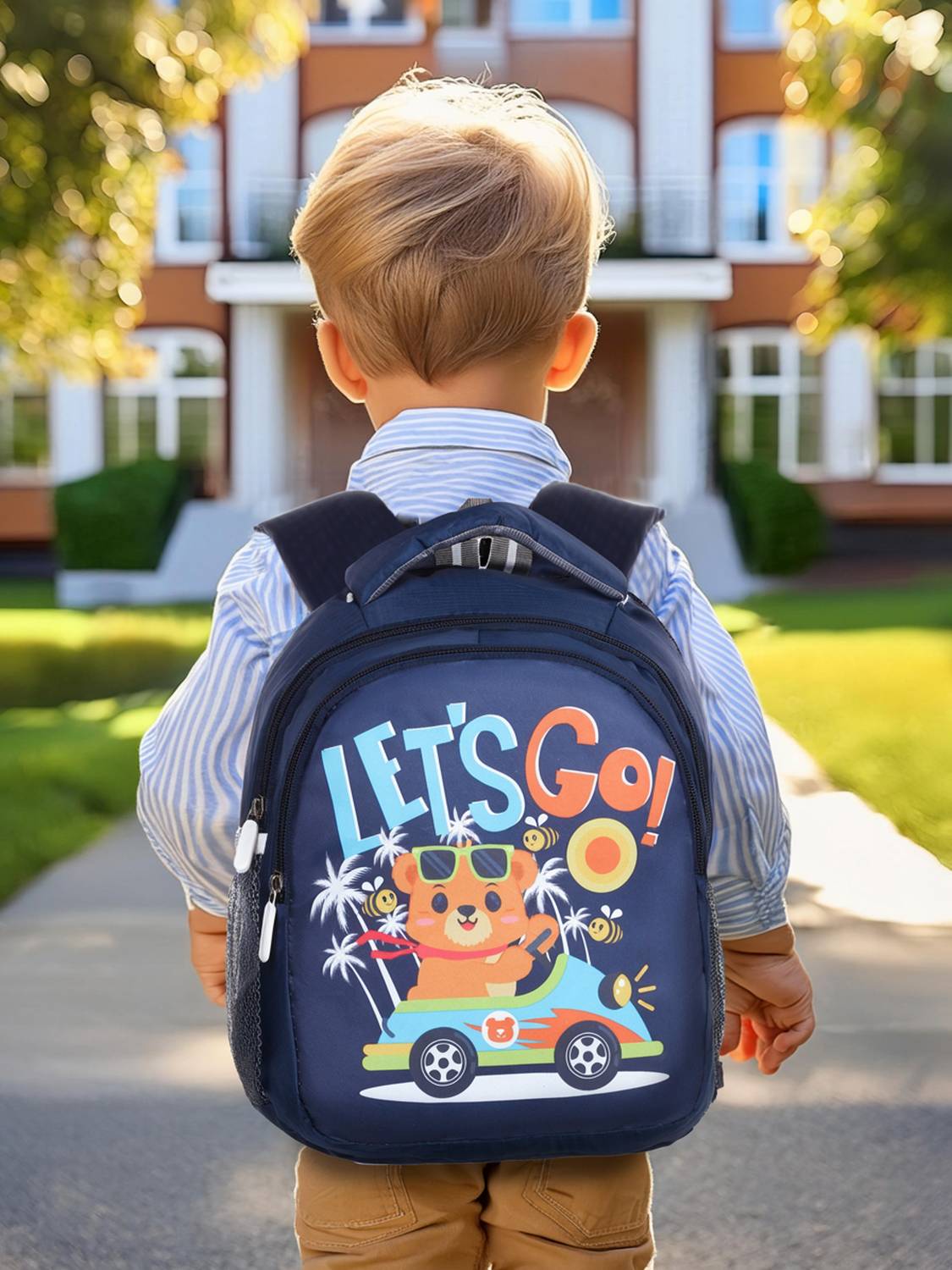 Leather Land Teddy school bag bag for Class nursery,UKG,LKG,1st standard 21 L Backpack