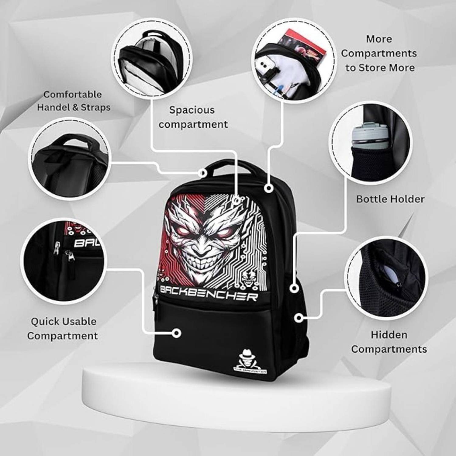 THE Devil Edition Backbencher Bag 28L Laptop Backpack - Image 2