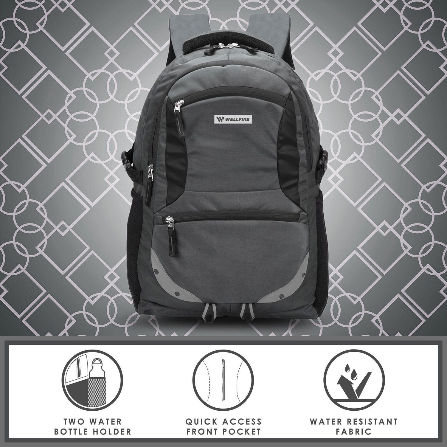 Image of Wellfire Waterproof Laptop Backpack for Men Women College, Travel & Office Bag 35 L Laptop Backpack