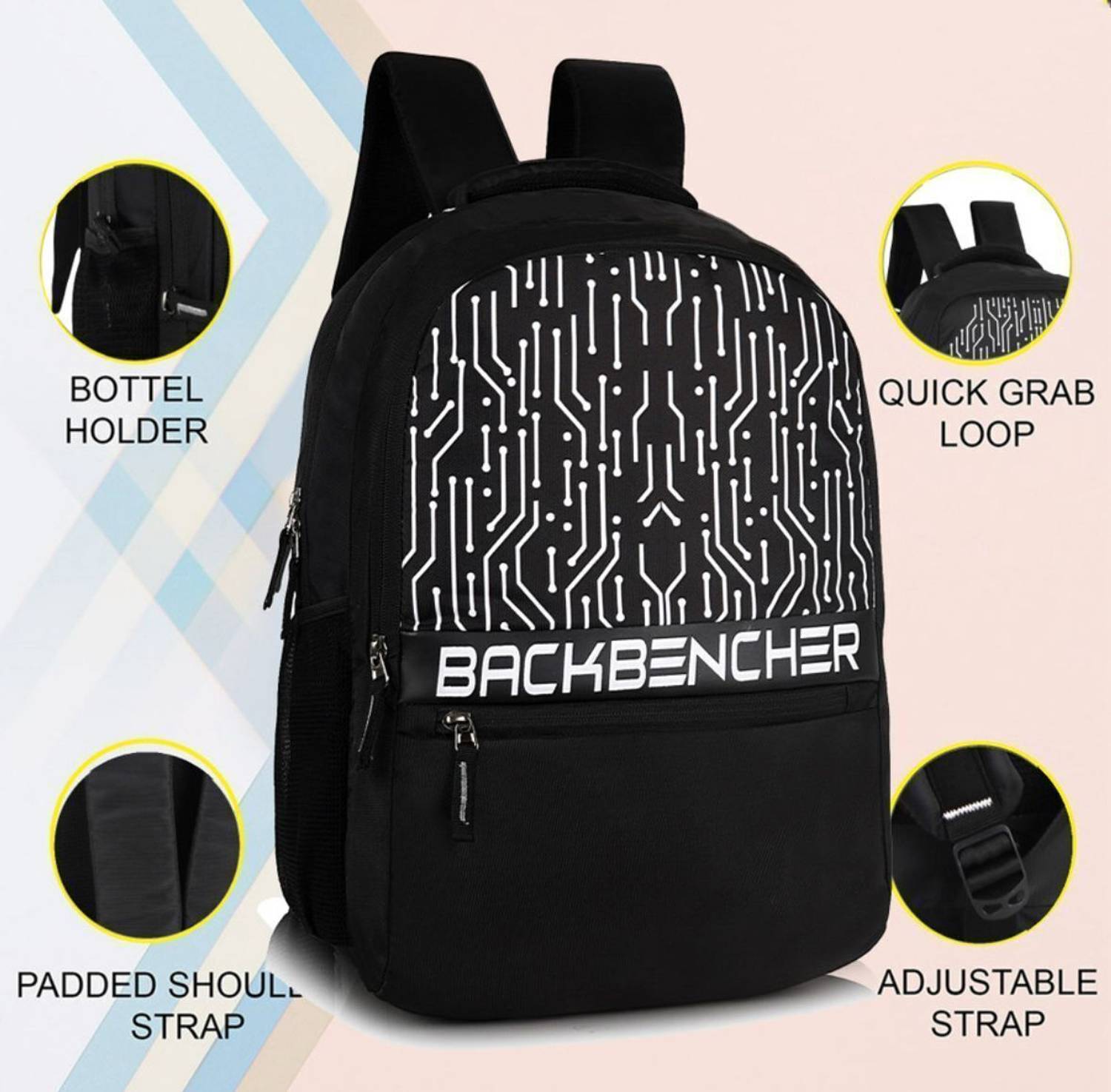 Mdali এমডালি Backbencher BAG WITH 2 HIDDEN POCKETS 50 L Trolley - Image 3