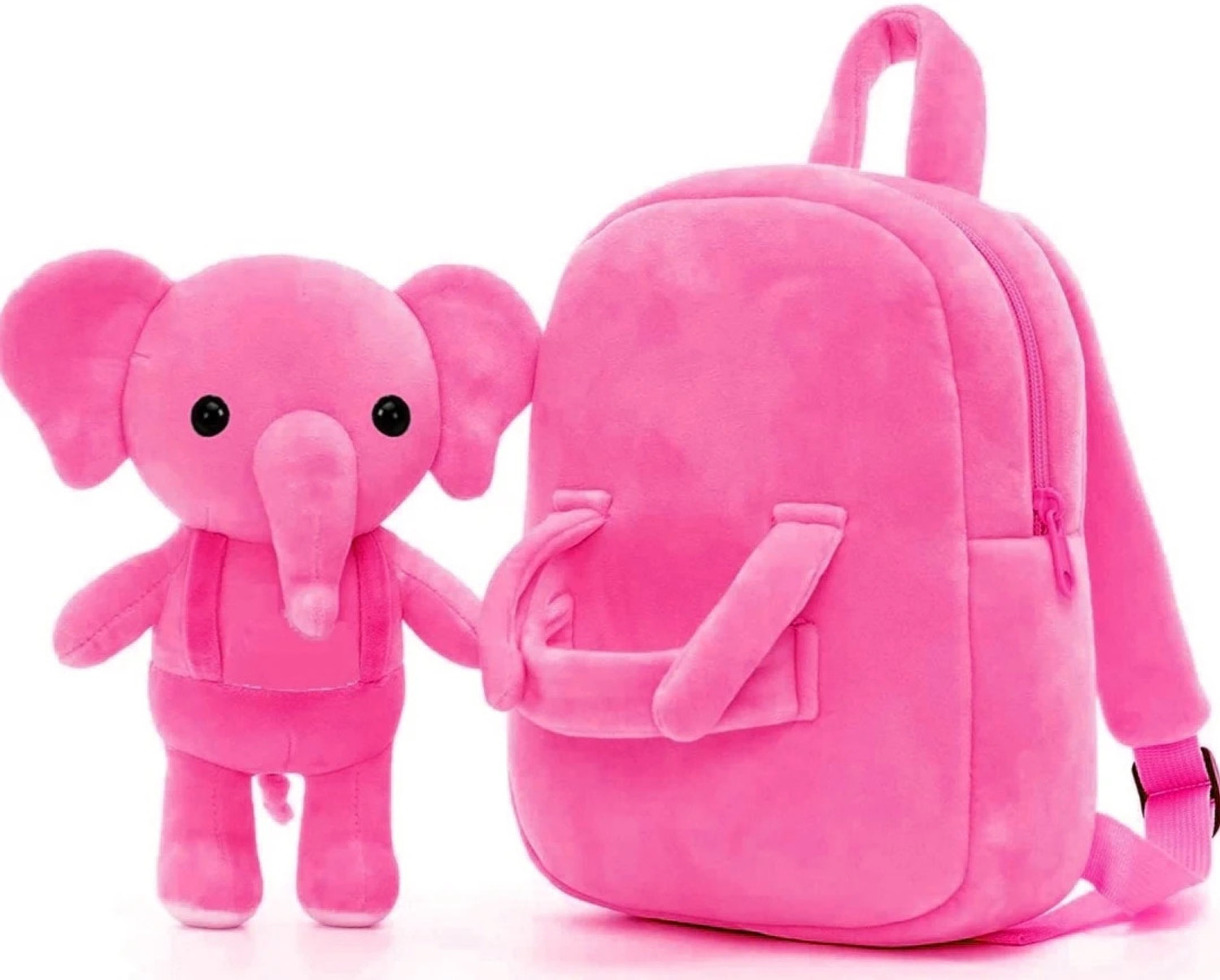 Image of VIKASH New classic Pink elephant bags for kids smooth soft and amazing design 12 L Trolley Backpack