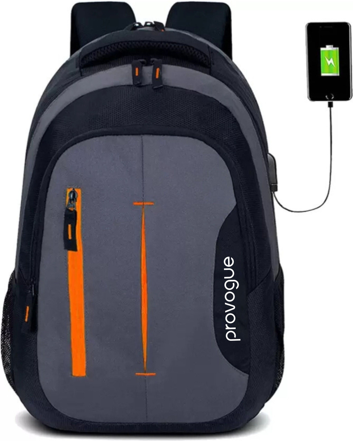 Image of PROVOGUE Large 36 L Laptop Backpack laptop backpack unisex with usb charging port.water Resistant(Black) (Black)