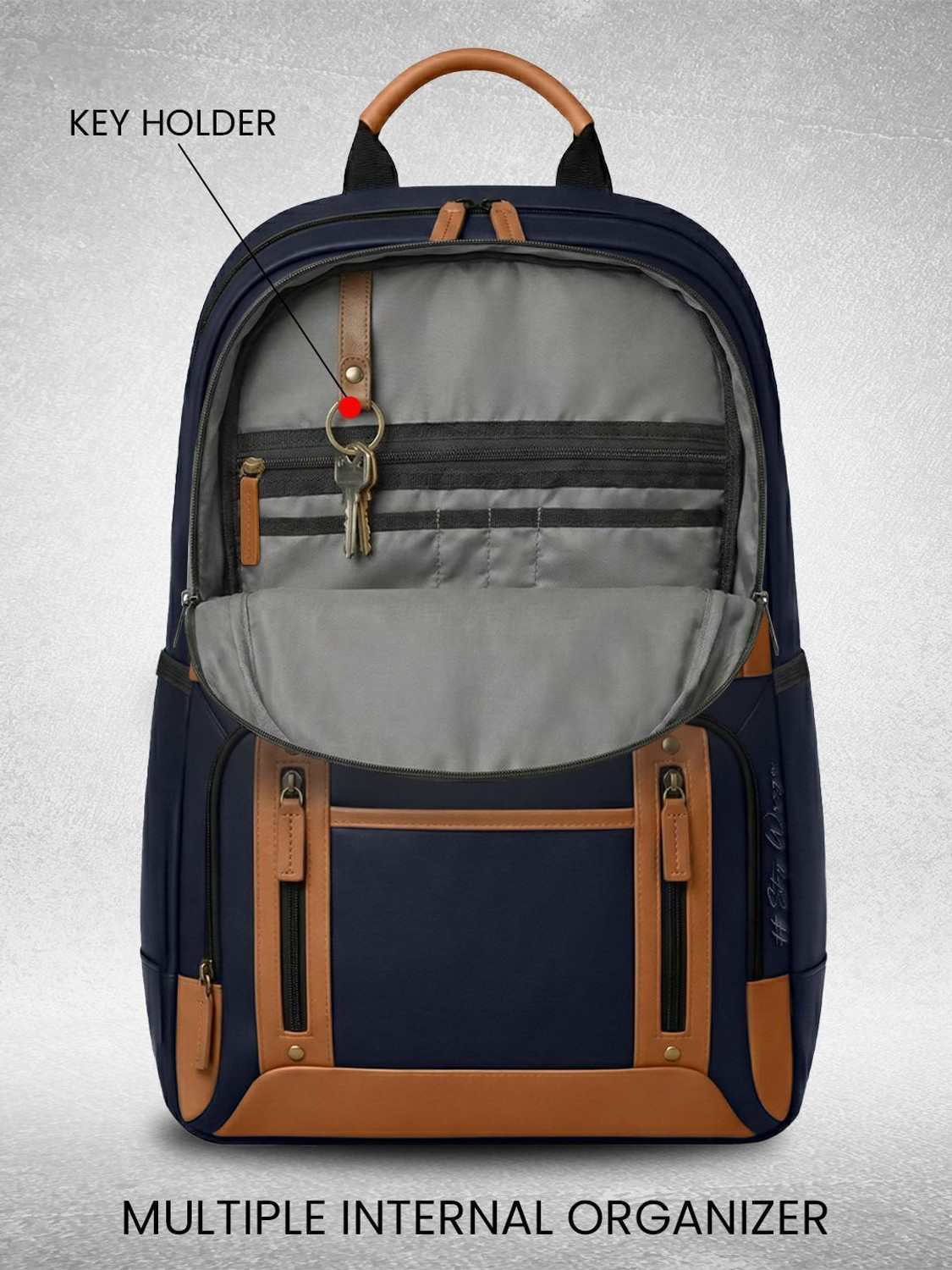 Image of WROGN Unisex Urban Pro Classic Laptop Backpack with Anti Theft Pocket & Rain Cover 40 L Laptop Backpack
