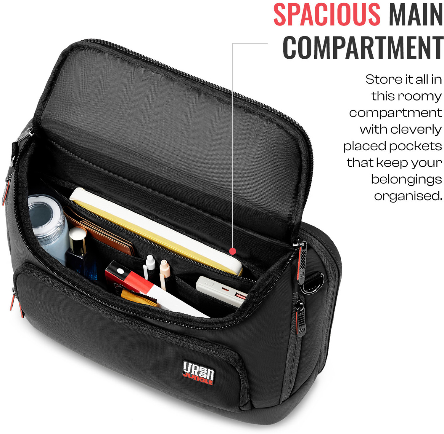 Image of Urban Jungle CityStride Laptop Satchel, 13 Ltrs Black 13 L Laptop Backpack