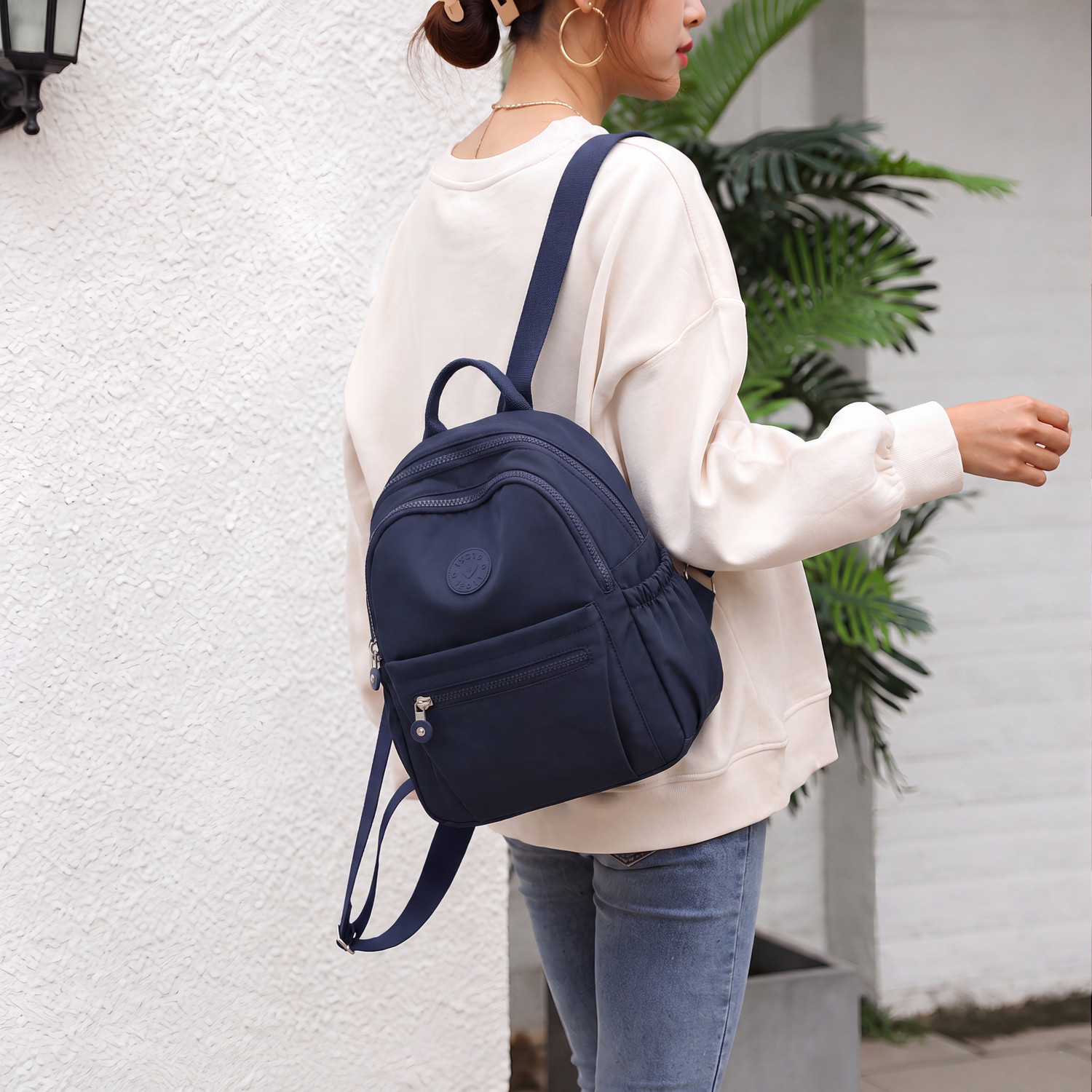 Image of TS WITH TECHSUN Women's Stylish Mini Backpack for Travel, Work, Office, Picnic & Shopping 10 L Trolley Backpack