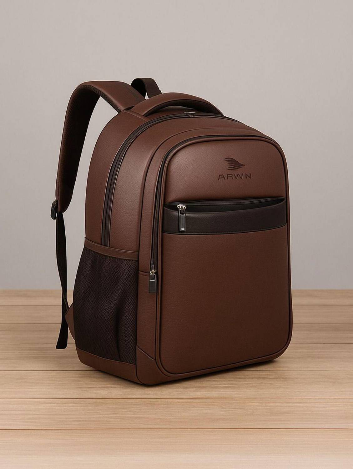 Airwin Premium Leather Backpack Stylish & Durable Perfect for Work, Travel & Daily Use 28 L Laptop Backpack