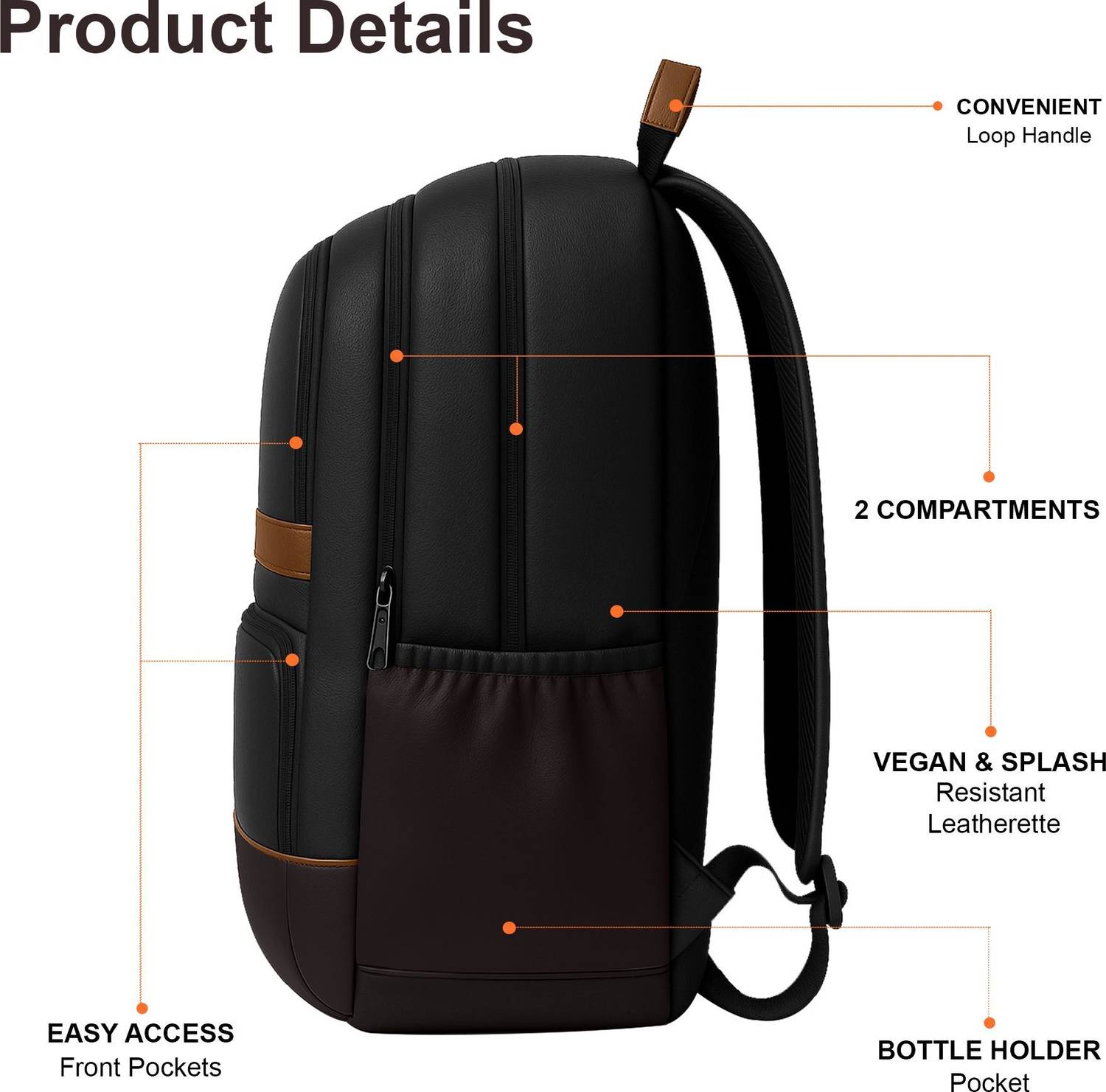 WROGN Classic Anti Theft 30L Laptop Backpack - Image 3