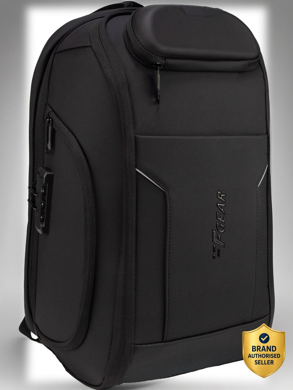 Image of F Gear Hex 30L Black Anti-Theft Laptop Backpack | 17 inch Laptop, USB & Type-C 30 L Laptop Backpack