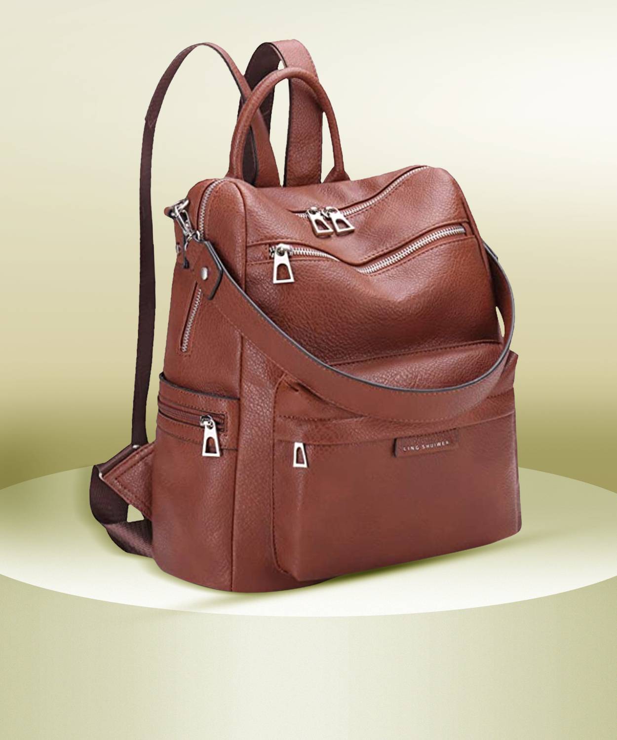 BohoBuzz Purse for Women Convertible Travel Vintage PU Leather Bag (Matte) 25 L Backpack