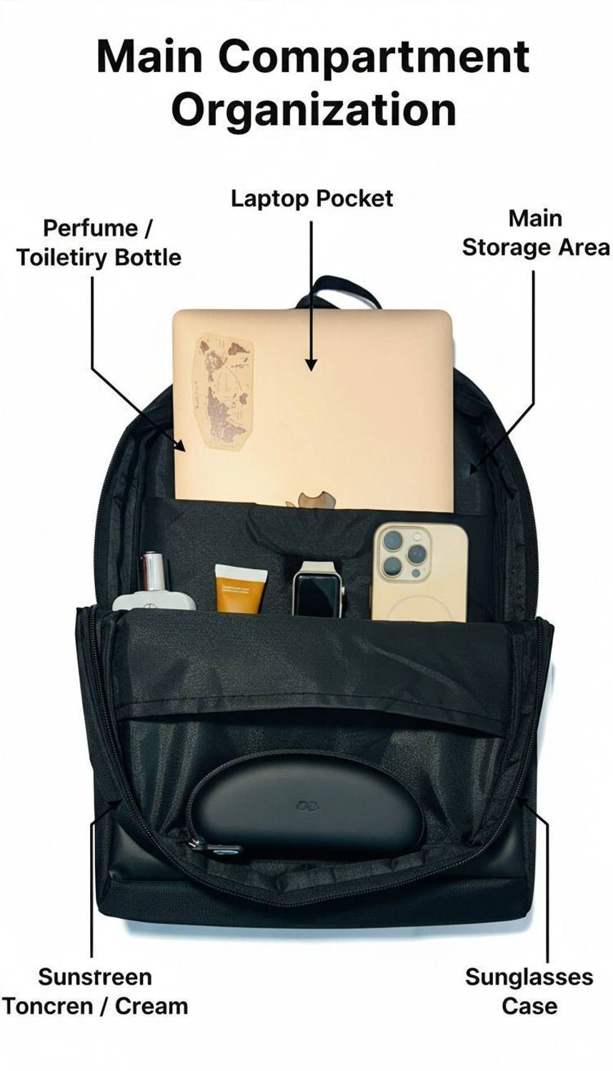 BLACKDOT 18L Slim Laptop Backpack Black - Image 3