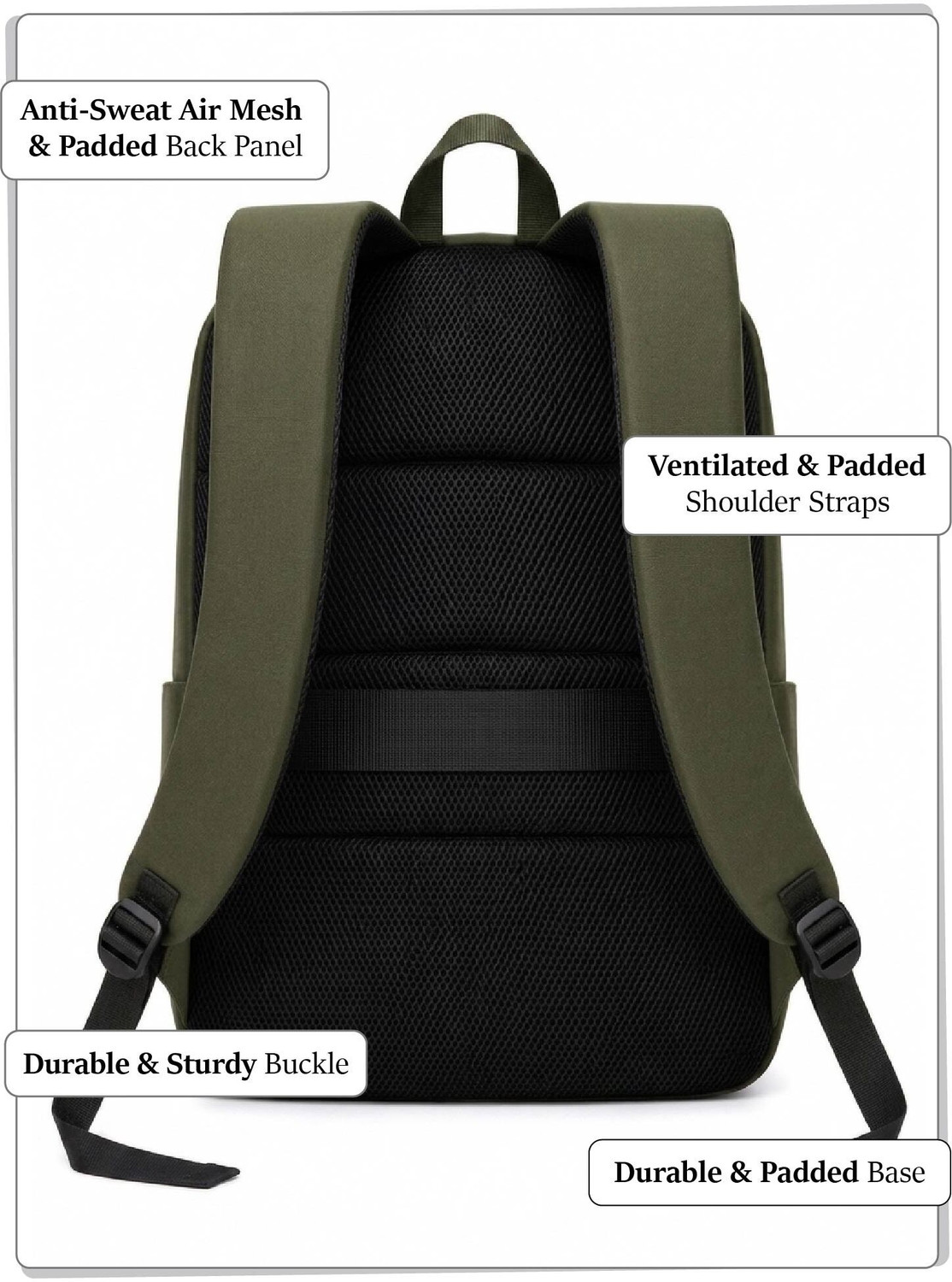 Image of FUR JADEN Medium 25 L Laptop Backpack Anti-Theft Number Lock Business 15.6 Inch Laptop Backpack for Men with USB Port (Green)