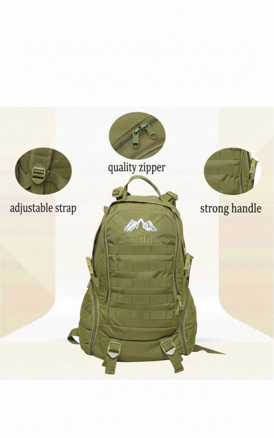 Image of ICE HILLS Medium 25 L Backpack Waterproof Tactical Camo Backpack 25 L Backpack