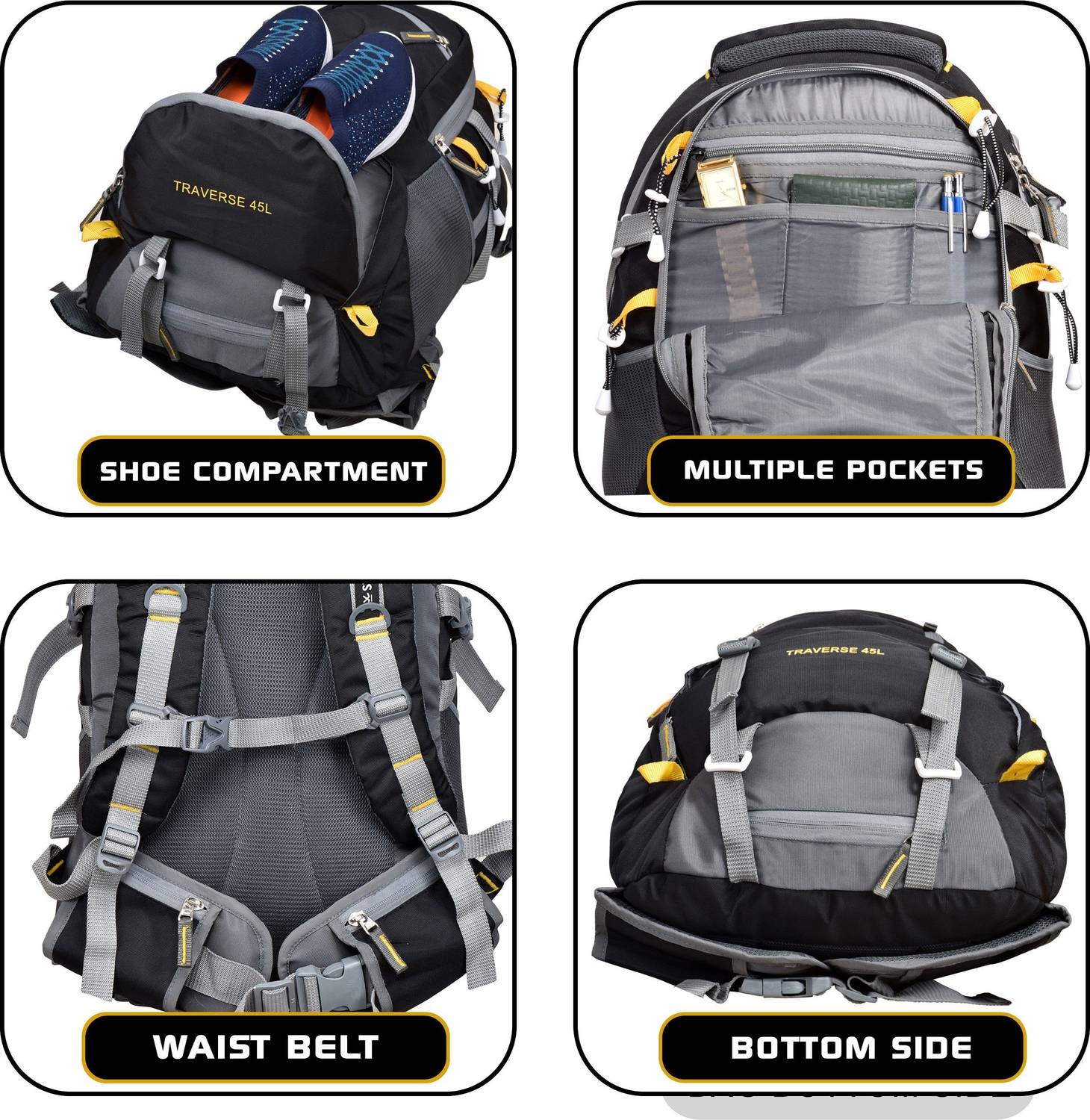 WROGN 45L Unisex Travel Laptop Backpack - Image 5