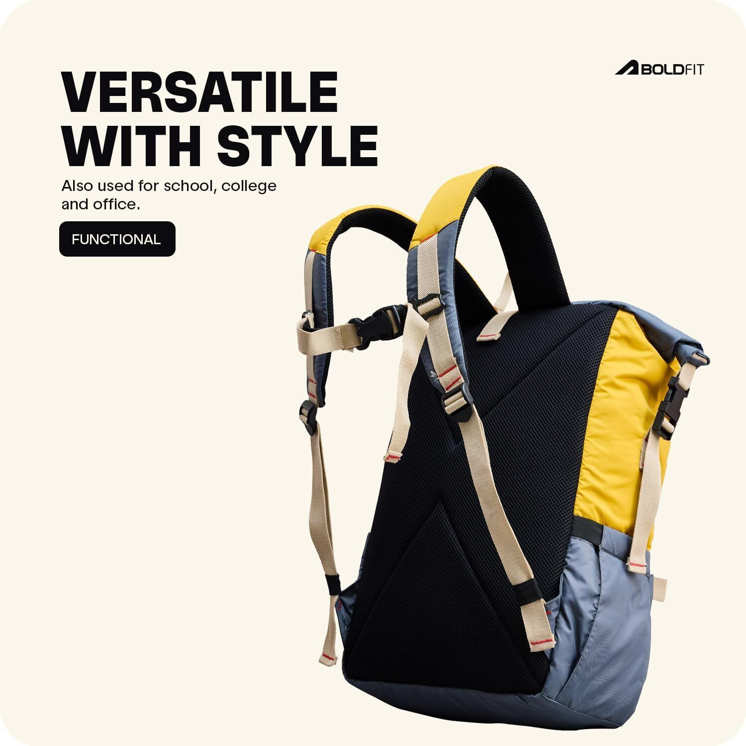 Image of BOLDFIT Roll Top - Expandable with Laptop sleeve 45 L Laptop Backpack