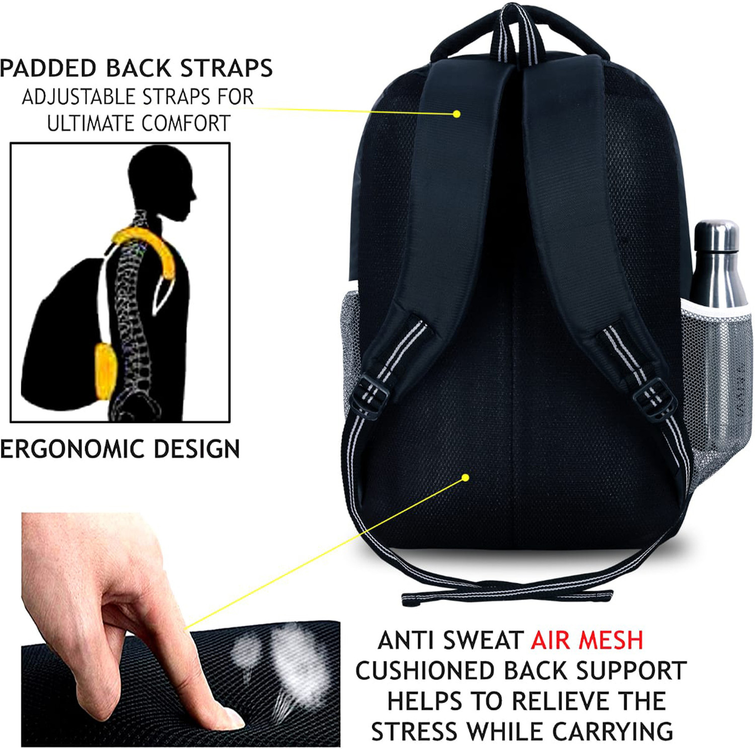 Image of SJ Enterprises stylish Backpack Boys Girls /Office /College /Travel Waterproof School Bag Waterproof School Bag