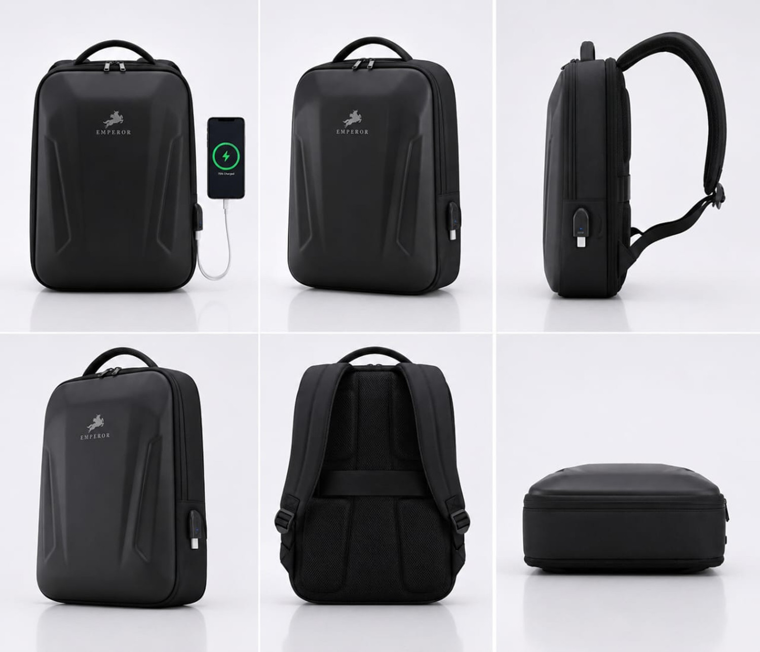 Image of Emperor Anti-theft Laptop Backpack with USB Charging Port Business and Travel Bag 34 L Laptop Backpack