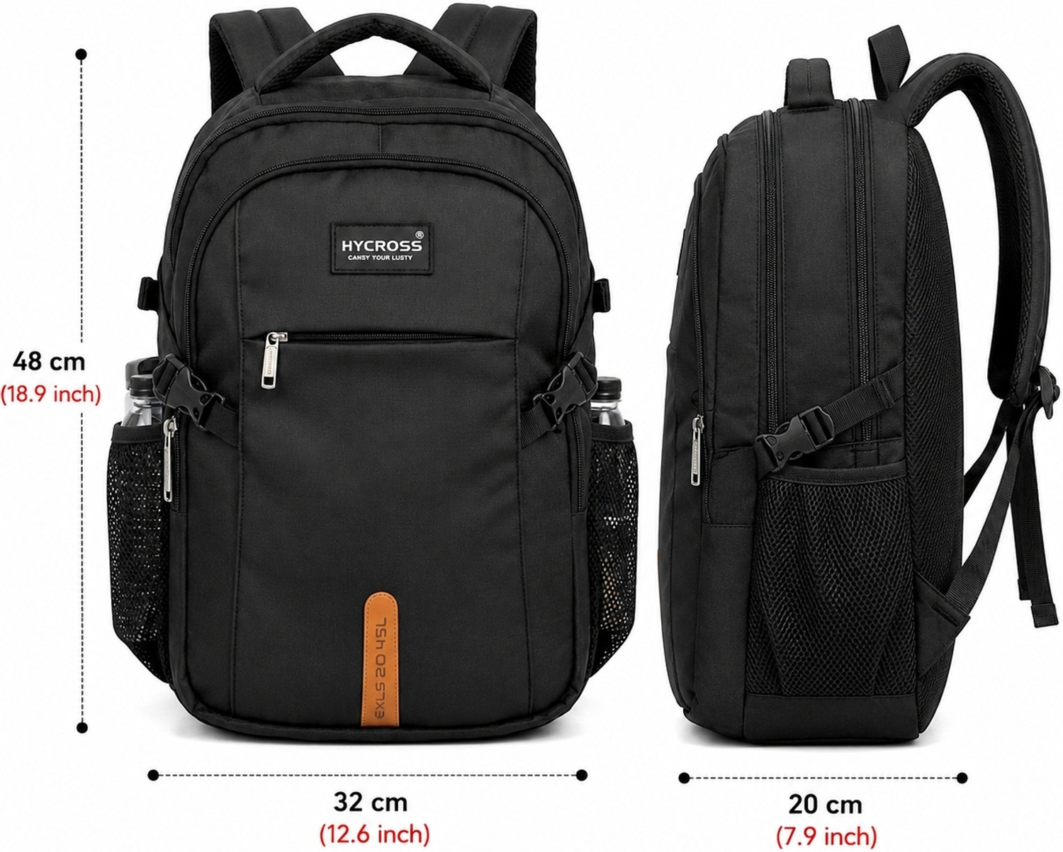 Image of REDMASTER Large 40 L Laptop Backpack REDMASTER HYCROSS AA77 (Black)