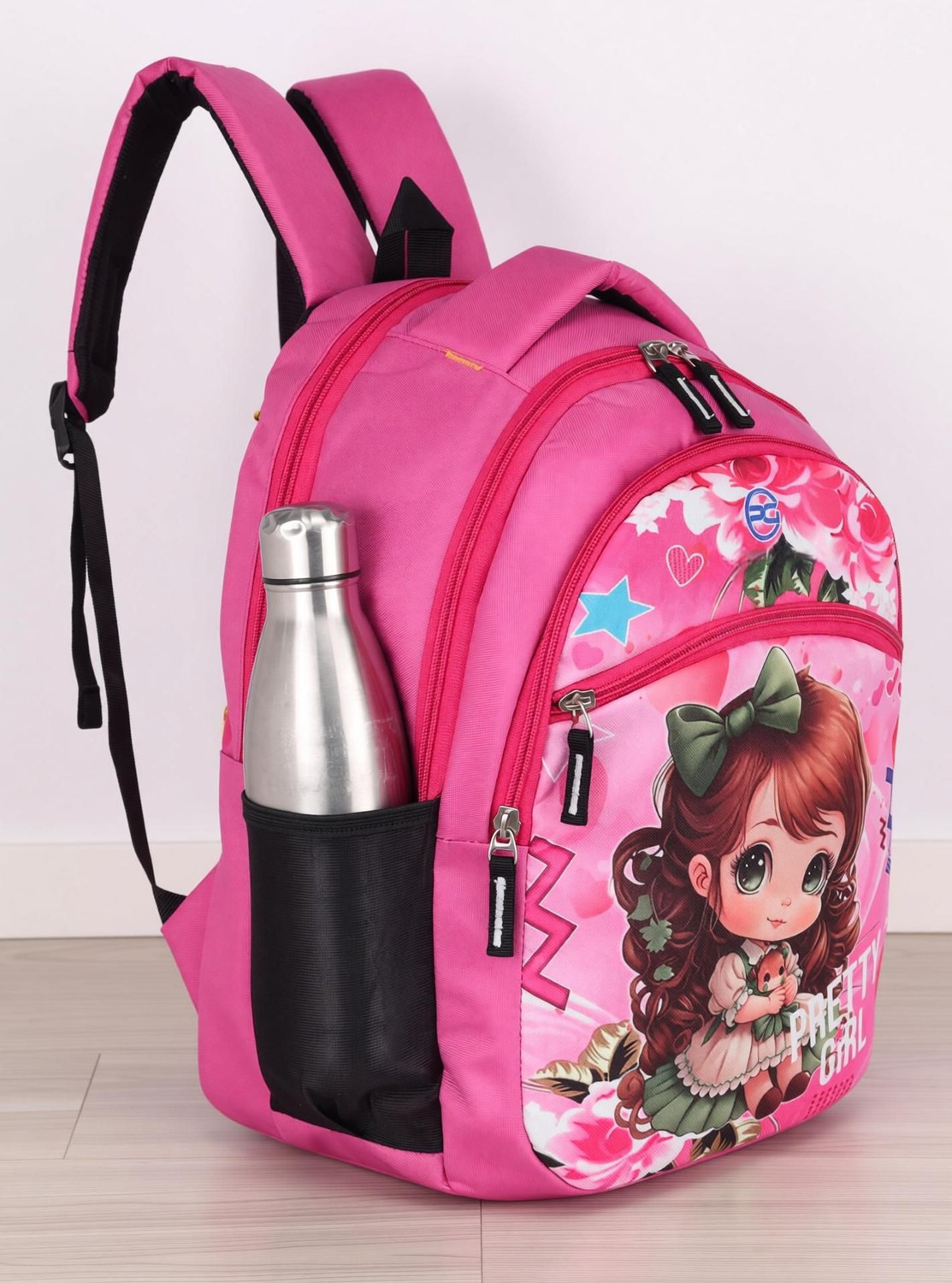 Image of Gloft Girl's Medium 22L Waterproof School Backpack Cartoon Bag for 4-9 Years 22 L Backpack