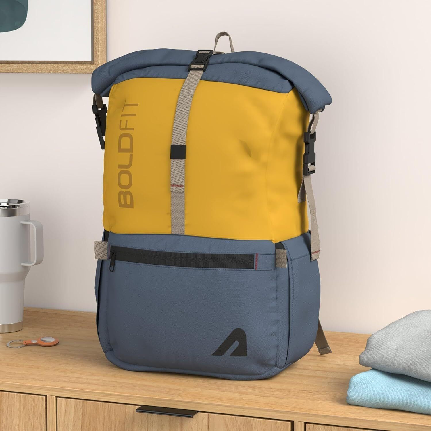 Image of BOLDFIT Roll Top - Expandable with Laptop sleeve 45 L Laptop Backpack