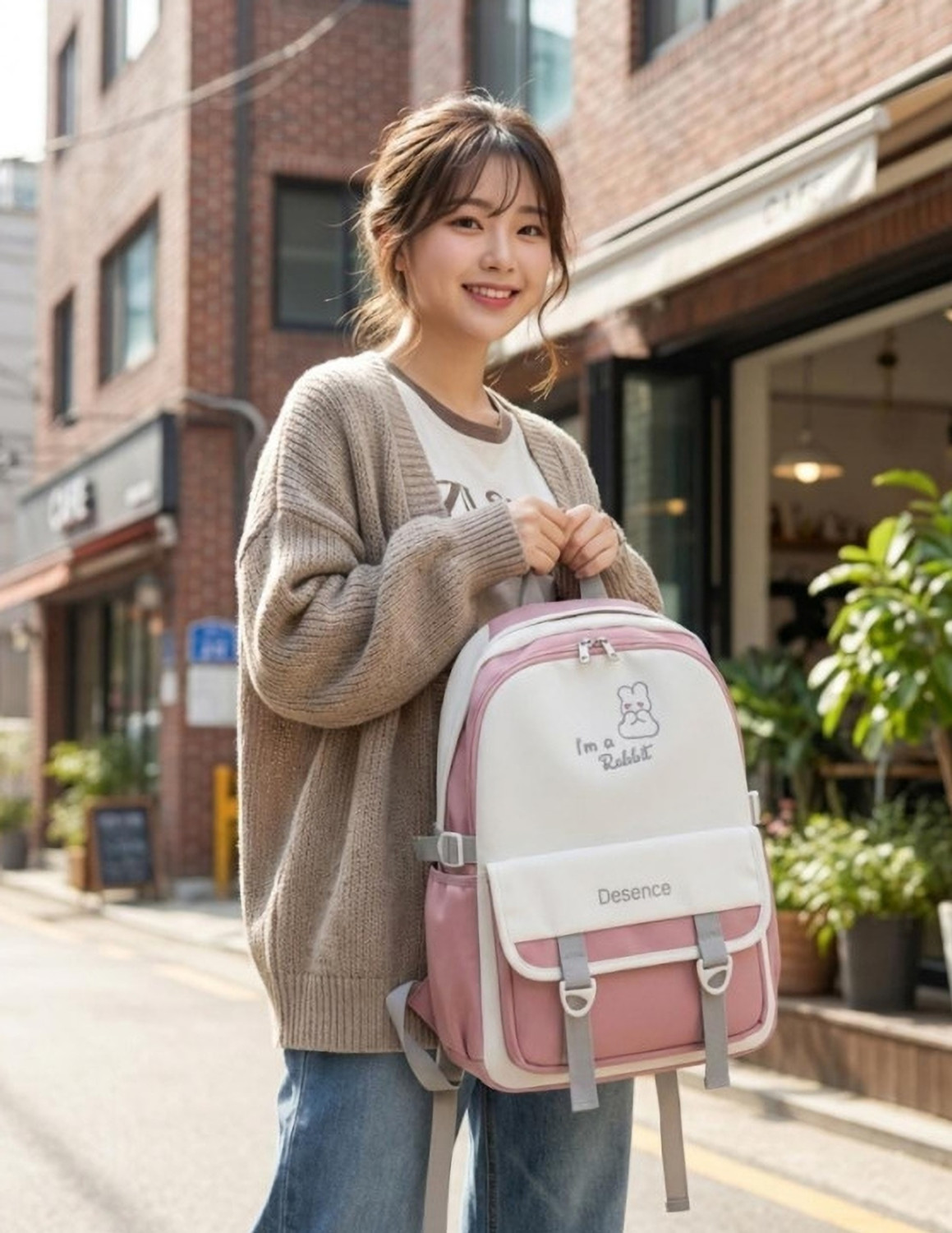 Image of rollinhub Pink Laptop Backpack for Students | College & School Daily Use 25 L Backpack