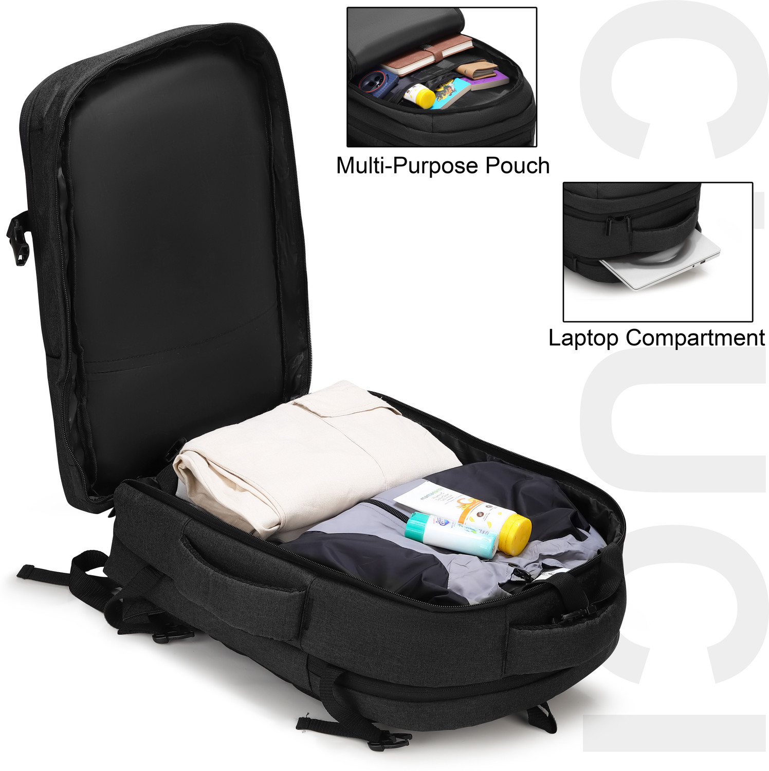 Image of Vastra Luxur Overnighter Expandable Anti Theft feature business /Travel /luggage backpack 45 L Backpack