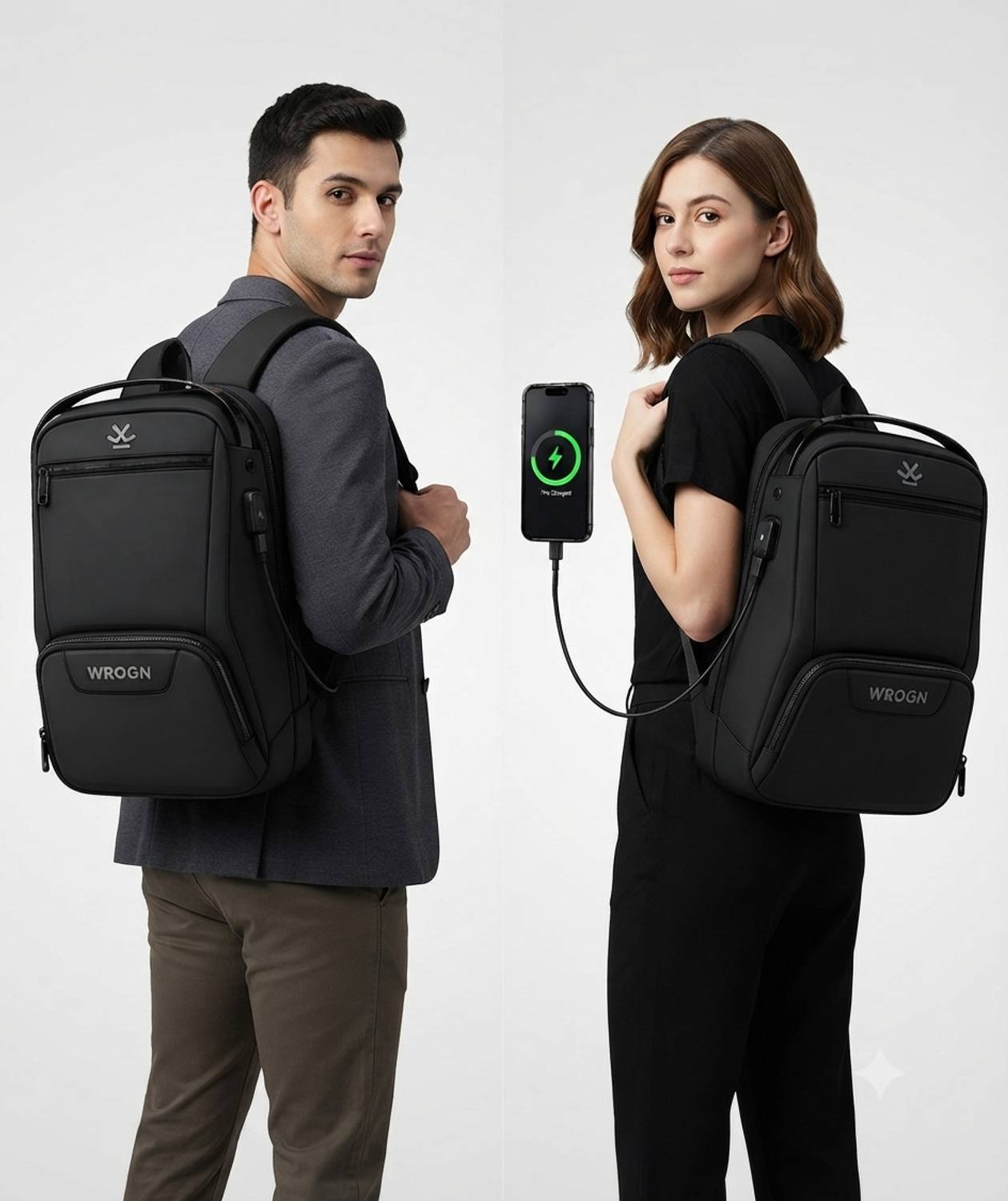 WROGN Smart Laptop Backpack 40L Black - Image 4
