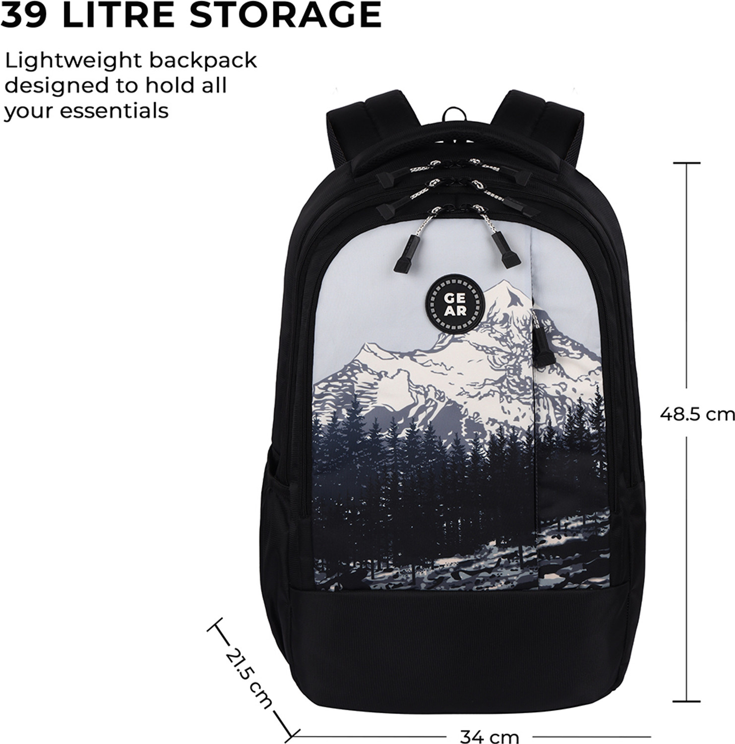 Image of Gear Large 39 L Backpack Alpine 19 inch Boys (Black)