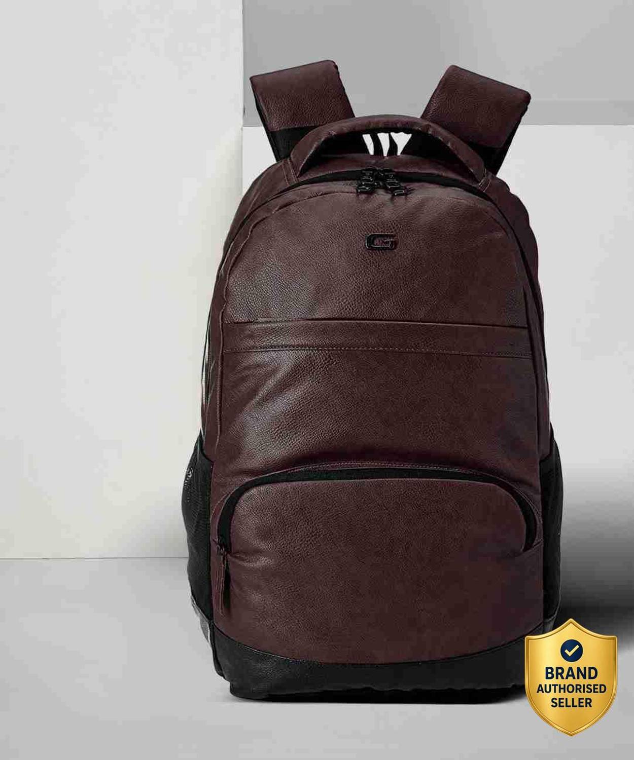 Gear VINTAGE 2 ANTI THIEF FAUX LEATHER 28 L Laptop Backpack