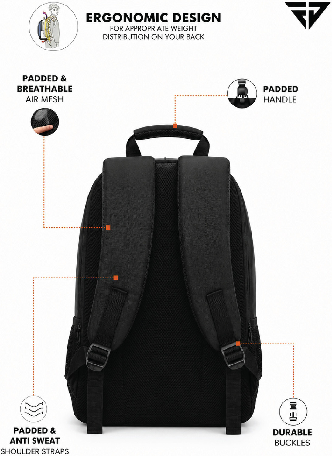 Image of FUR JADEN 15.6 Inch With Anti Theft Number Lock 25 L Laptop Backpack