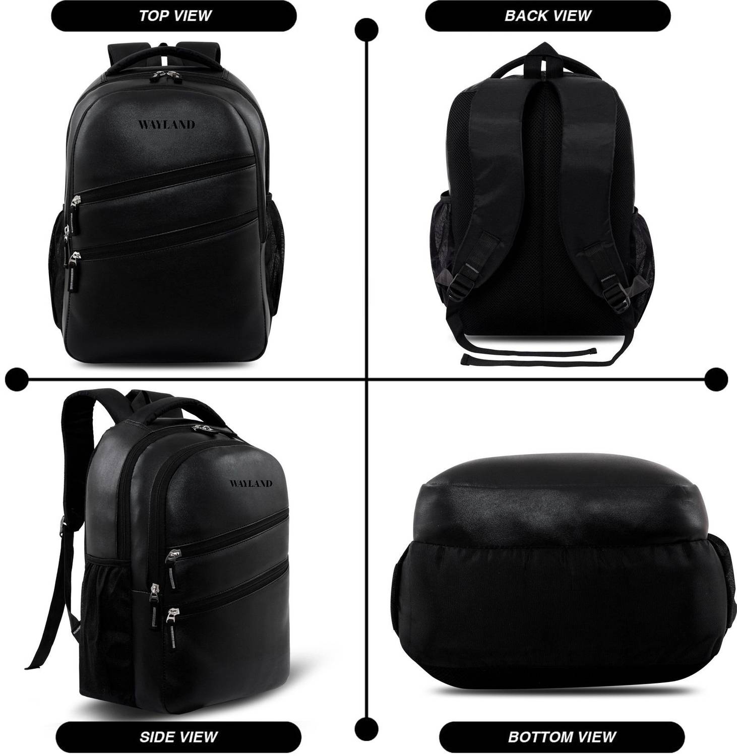 Wayland 35L Faux Leather Laptop Backpack - Image 2