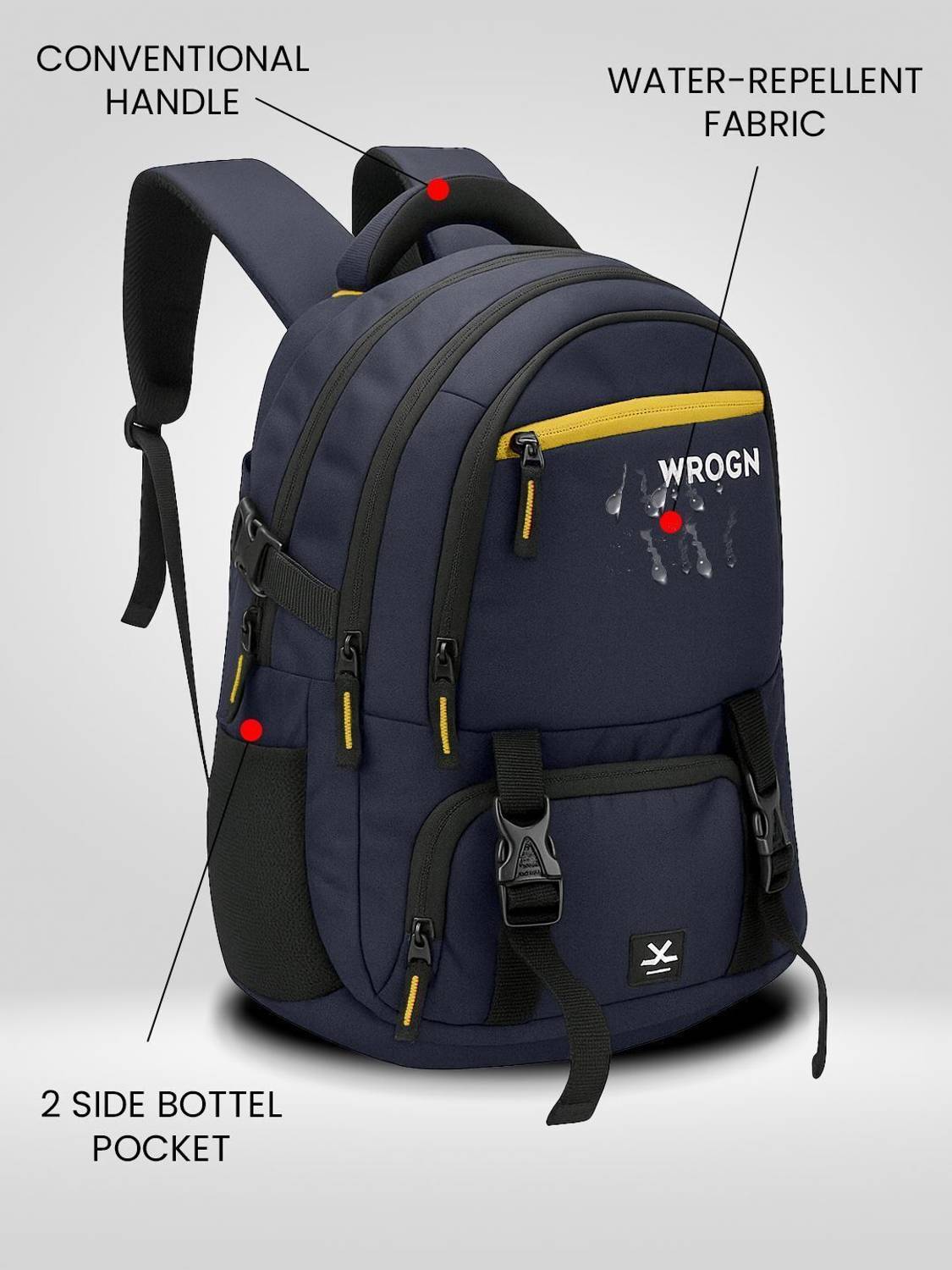 WROGN ASHPER 40L Laptop Backpack with USB - Image 5
