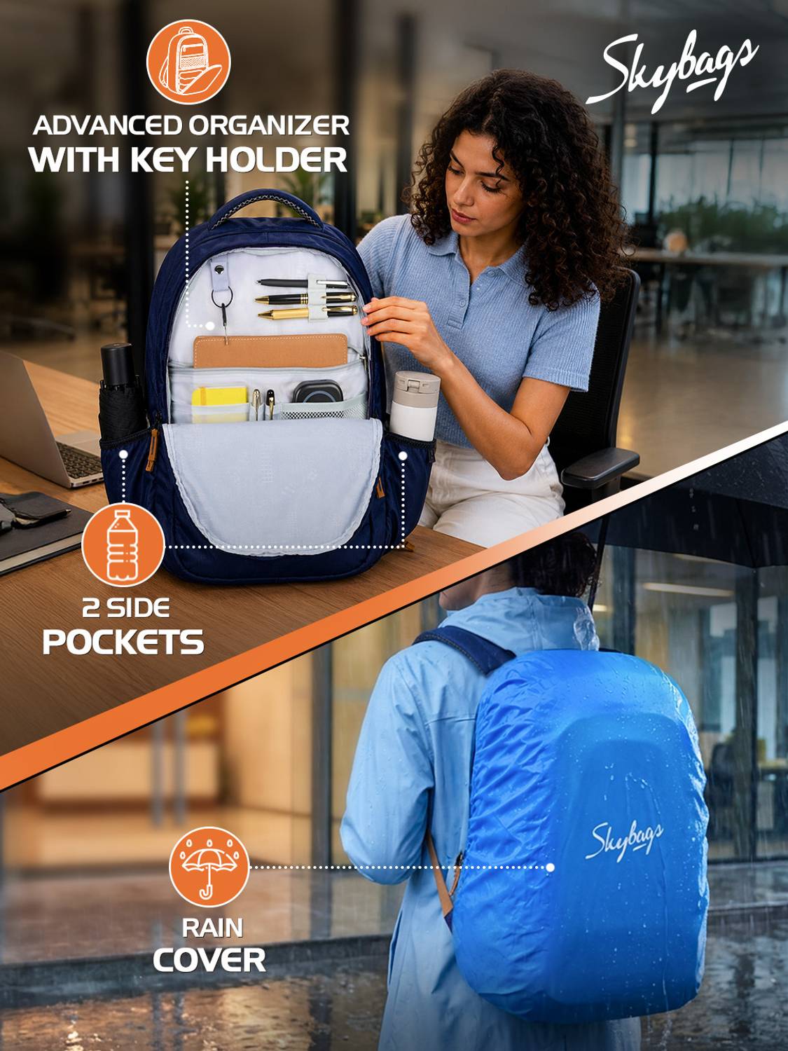 SKYBAGS Pace 15.6 Inch Laptop Backpack 30L - Image 5
