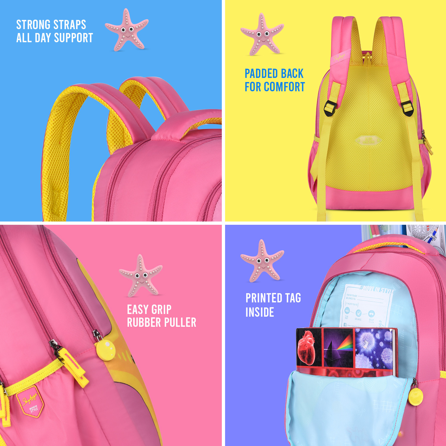 Image of SKYBAGS BUDDY 01 SCBP STARFISH PINK 20 L Backpack