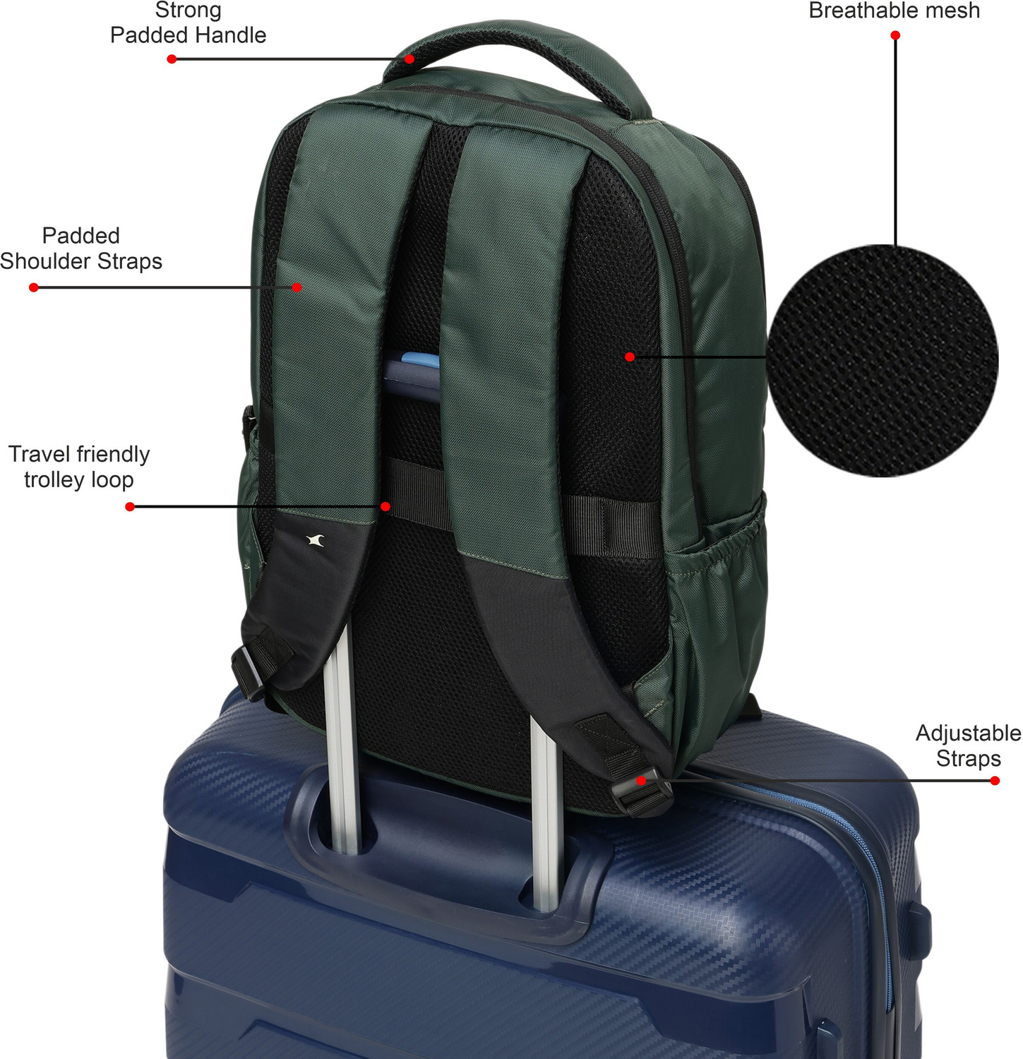 Image of Fastrack Unisex Twinzip Laptop Backpack with 15 inchLaptopSleeve 23 L Laptop Backpack