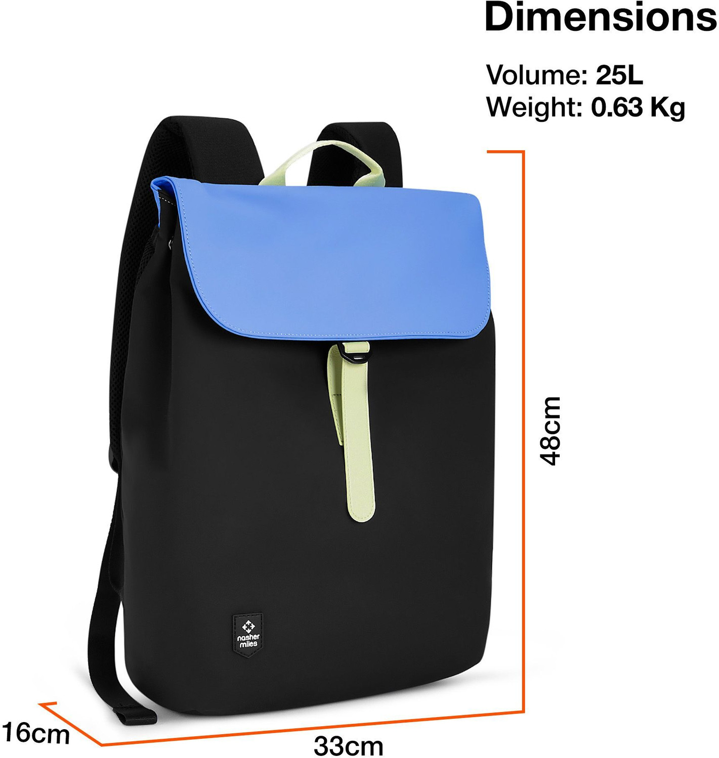 Image of NASHER MILES Soho Laptop Backpack for Men & Women|Collage /Casual /School| 25L,Black 25 L Laptop Backpack