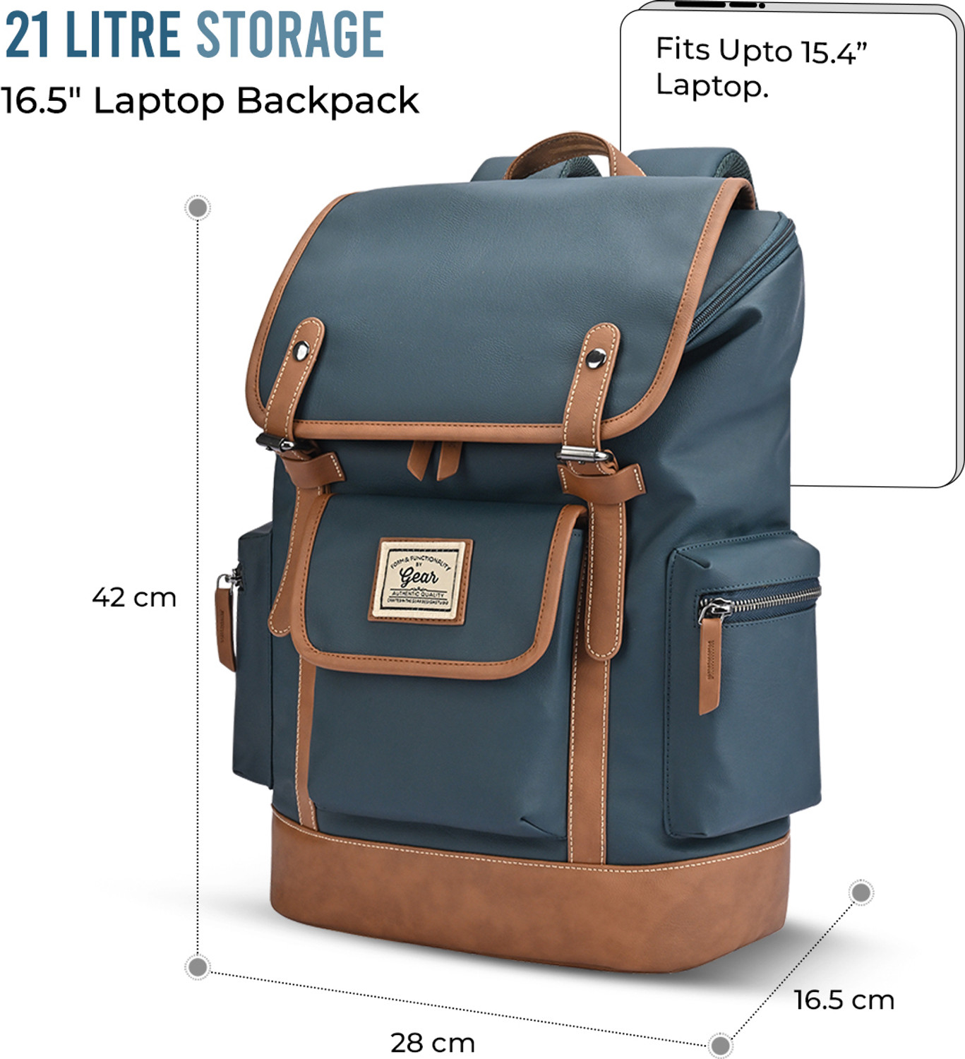 Image of Gear CLASSIC ANTI THEFT KNAPSACK 21 L Laptop Backpack