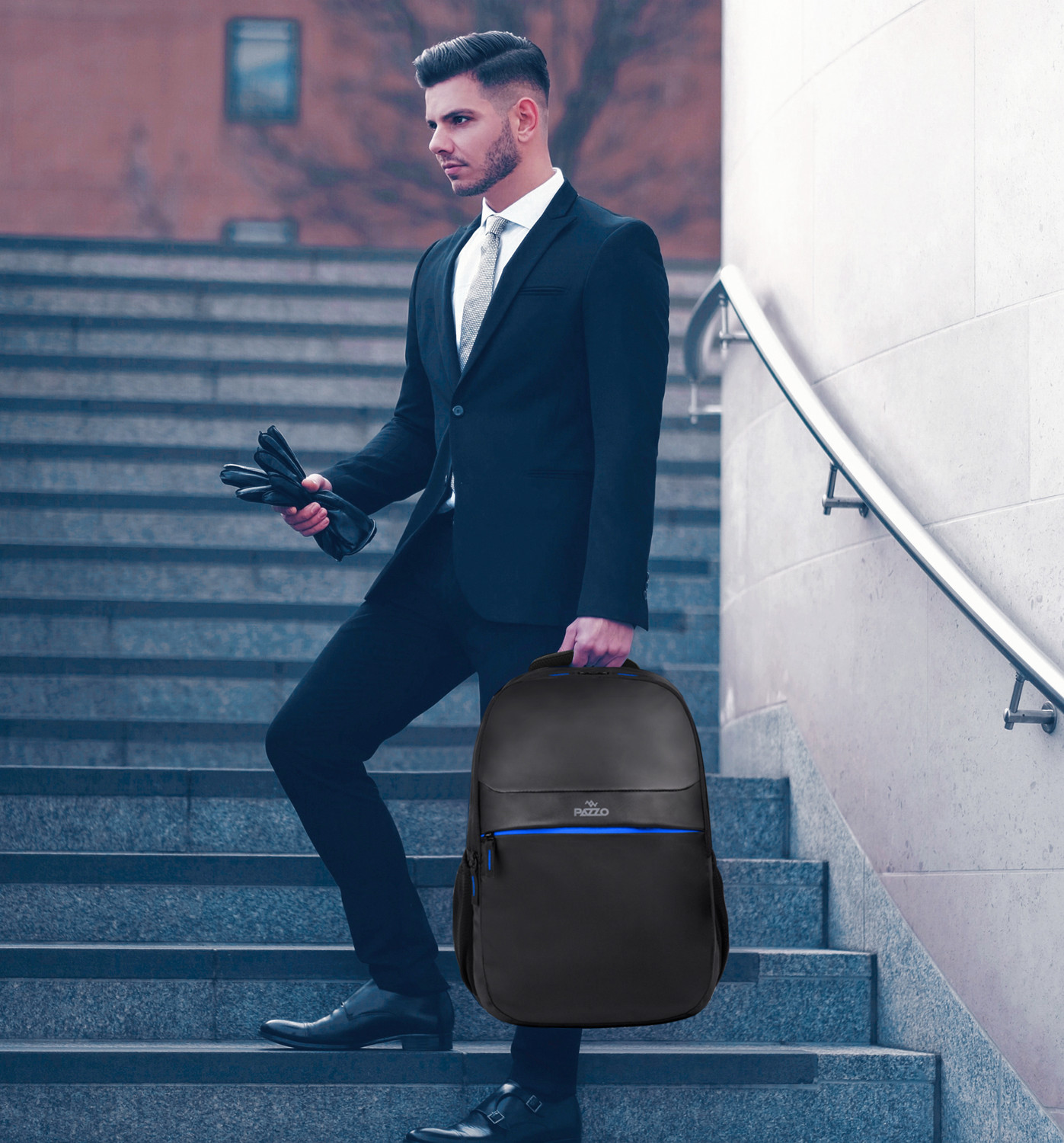Image of PAZZO 2 Compartment Premium Laptop Backpack For Office / Travel with 1 Year Warranty 30 L Laptop Backpack