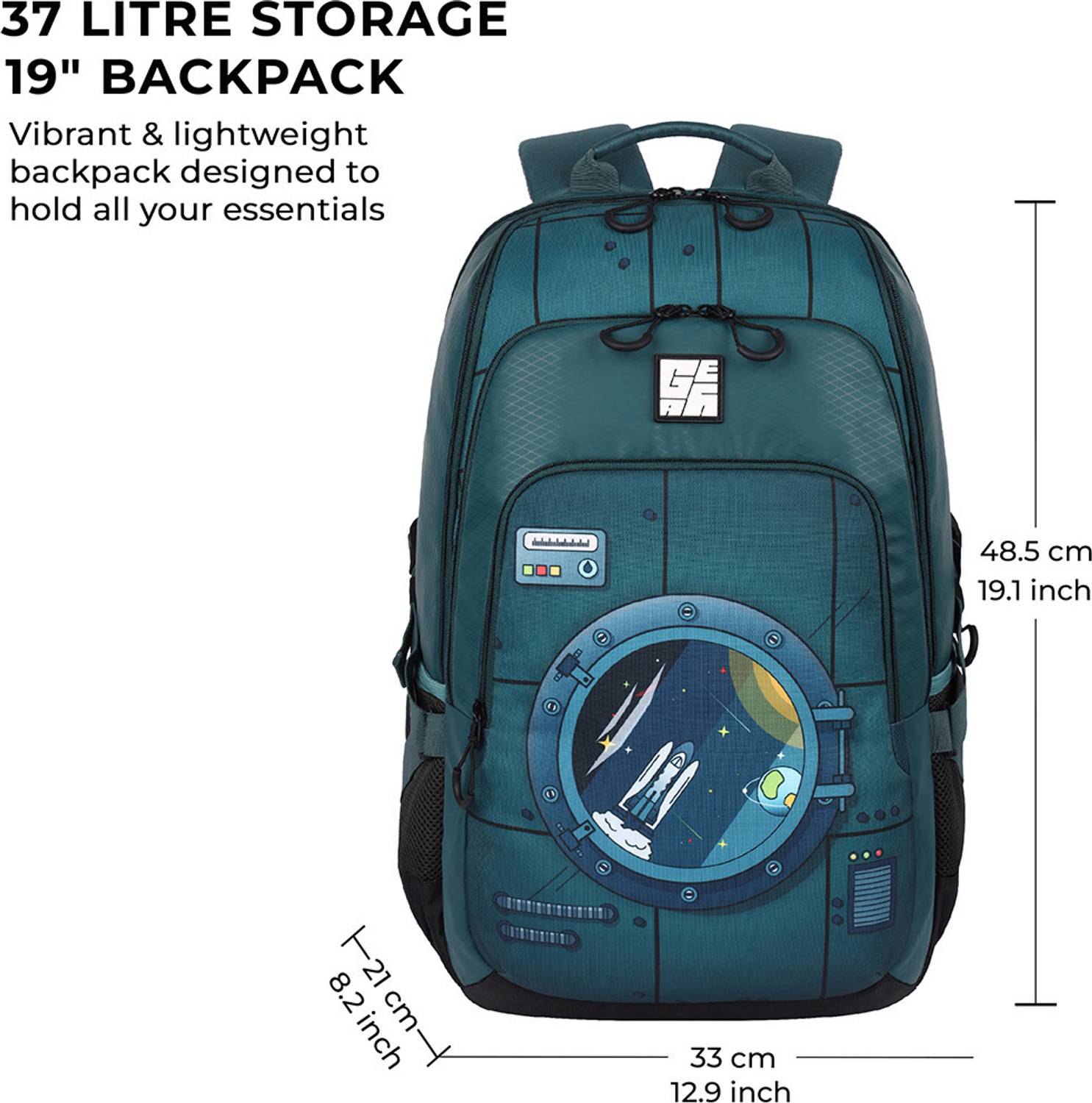 Gear Astronomer 19" Boys 37L Backpack Green - Image 2