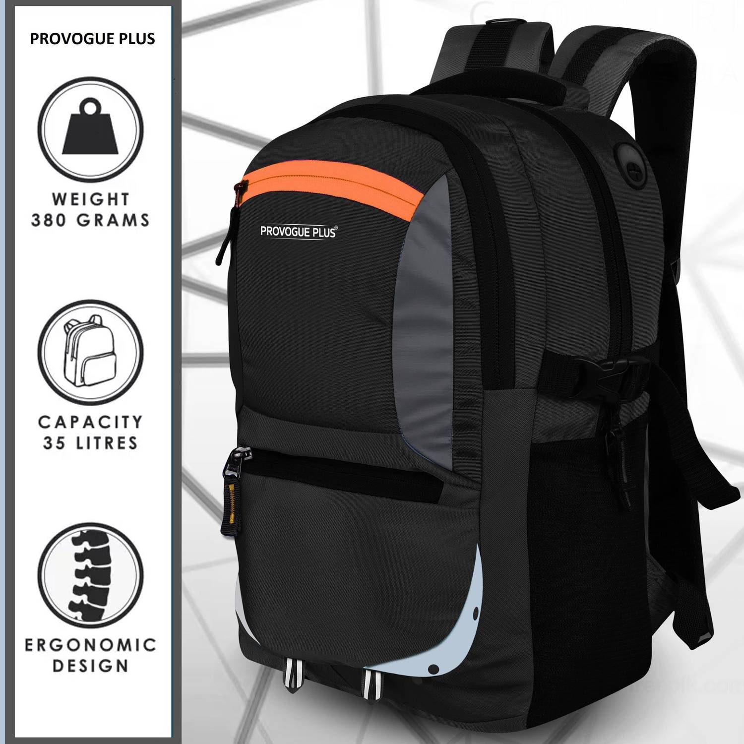 PROVOGUE PLUS Water Resistant Cruiser 35L Laptop Backpack - Image 3