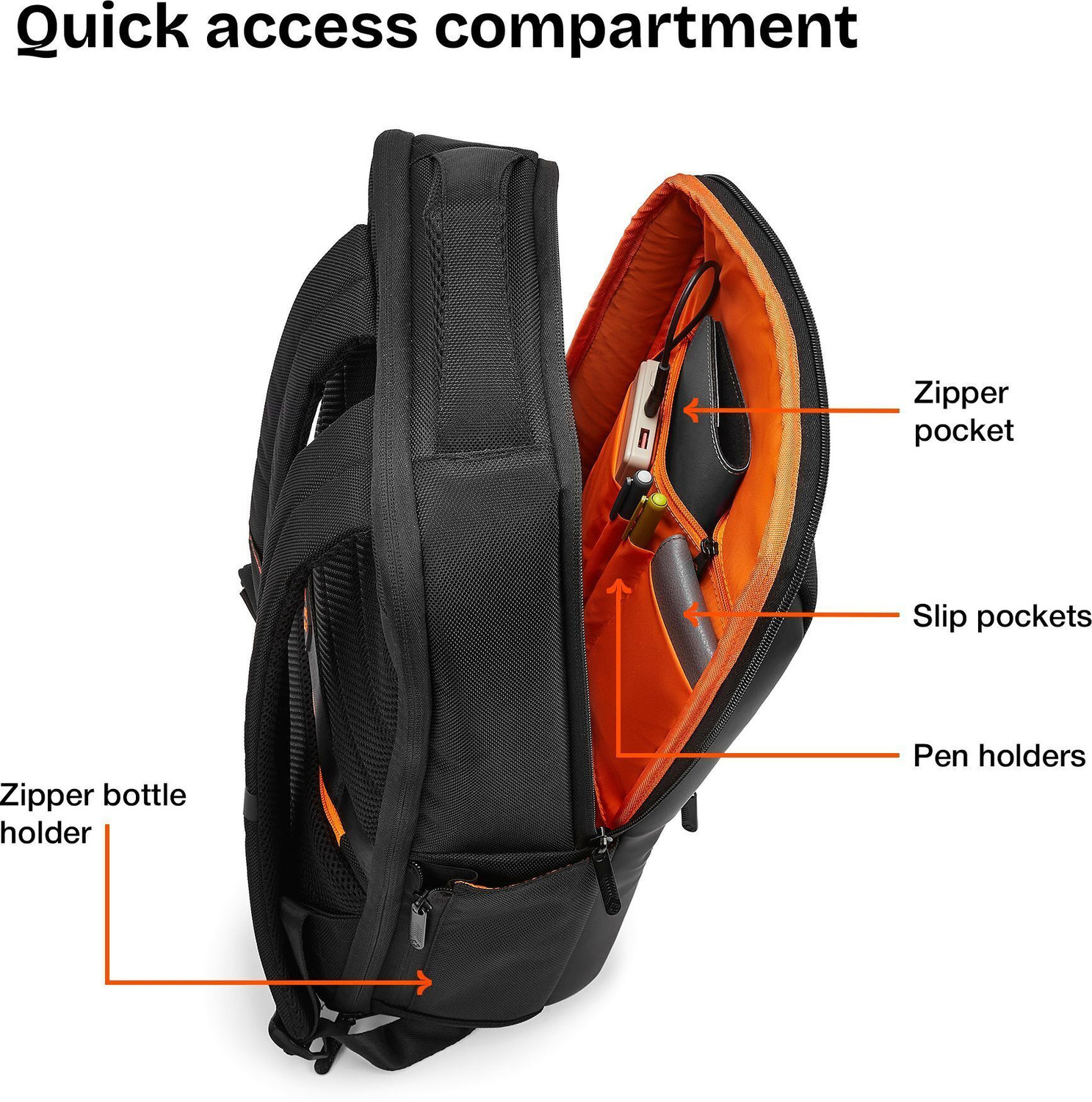Image of NASHER MILES Medium 24 L Laptop Backpack Tama Corporate Laptop Backpack Premium Polyester & PU for Office College Travel (Black)