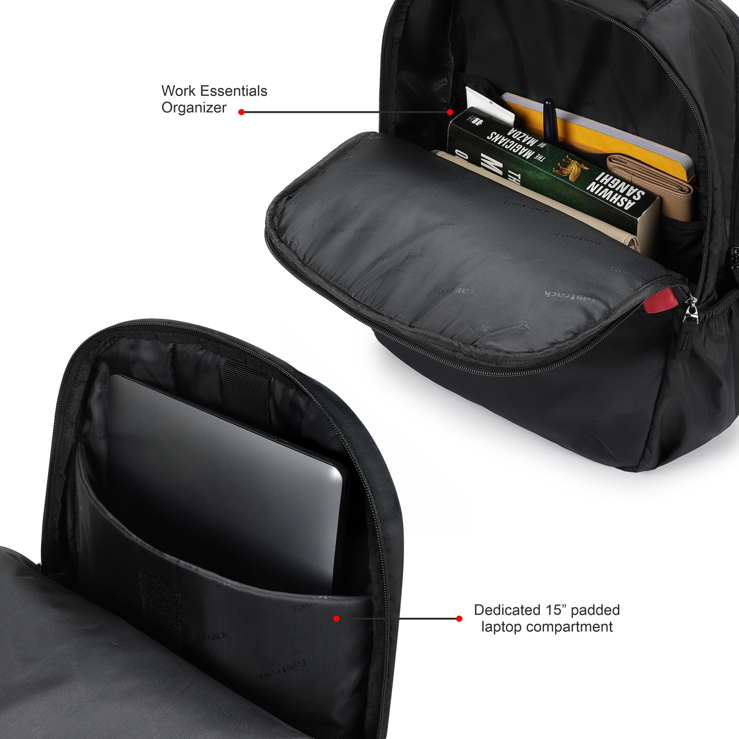 Image of Fastrack Unisex Carryall Laptop Backpack with 15 inchLaptopSleeve 20 L Laptop Backpack