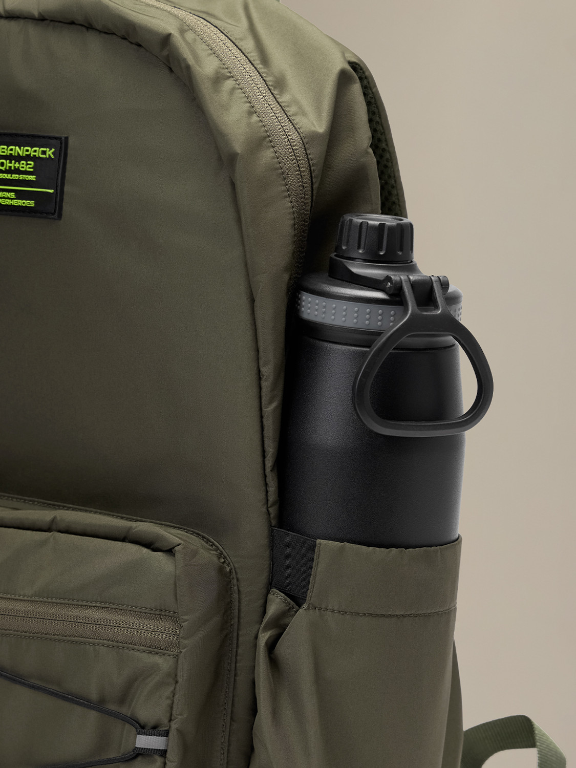 Image of The Souled Store Utility Backpack: Army Green 17 L Backpack