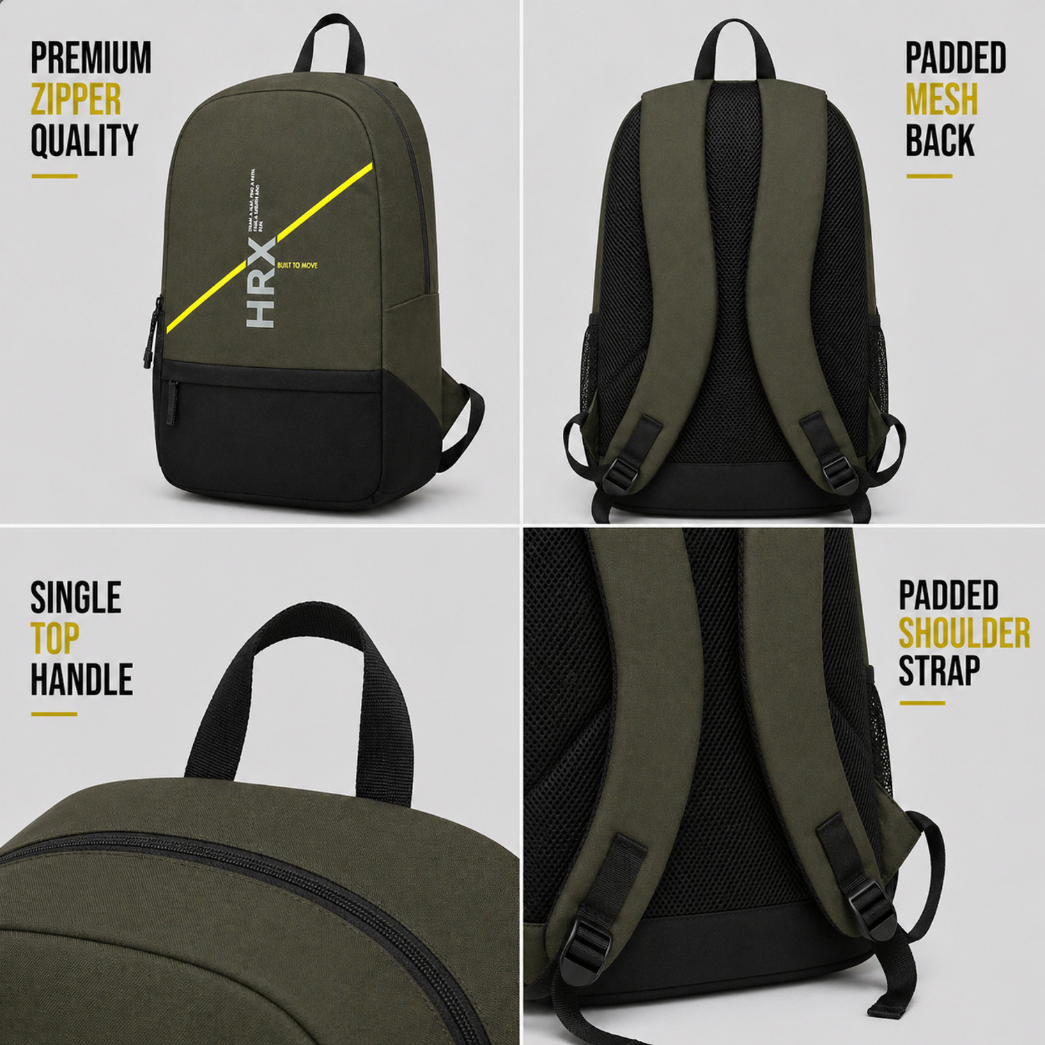 Image of HRX by Hrithik Roshan Unisex Casual Travel / college / office 23 L Backpack