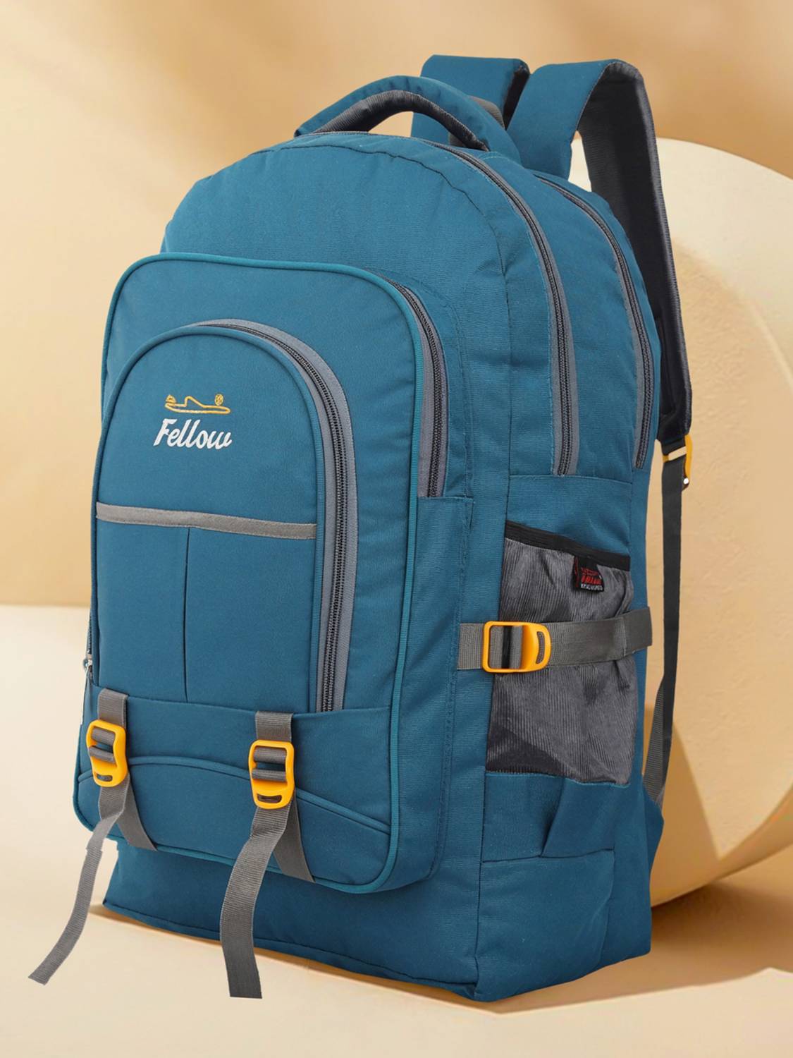 fellow trekking bag travel bag luggage bag rucksack bag (GREEN) 55 L Laptop Backpack