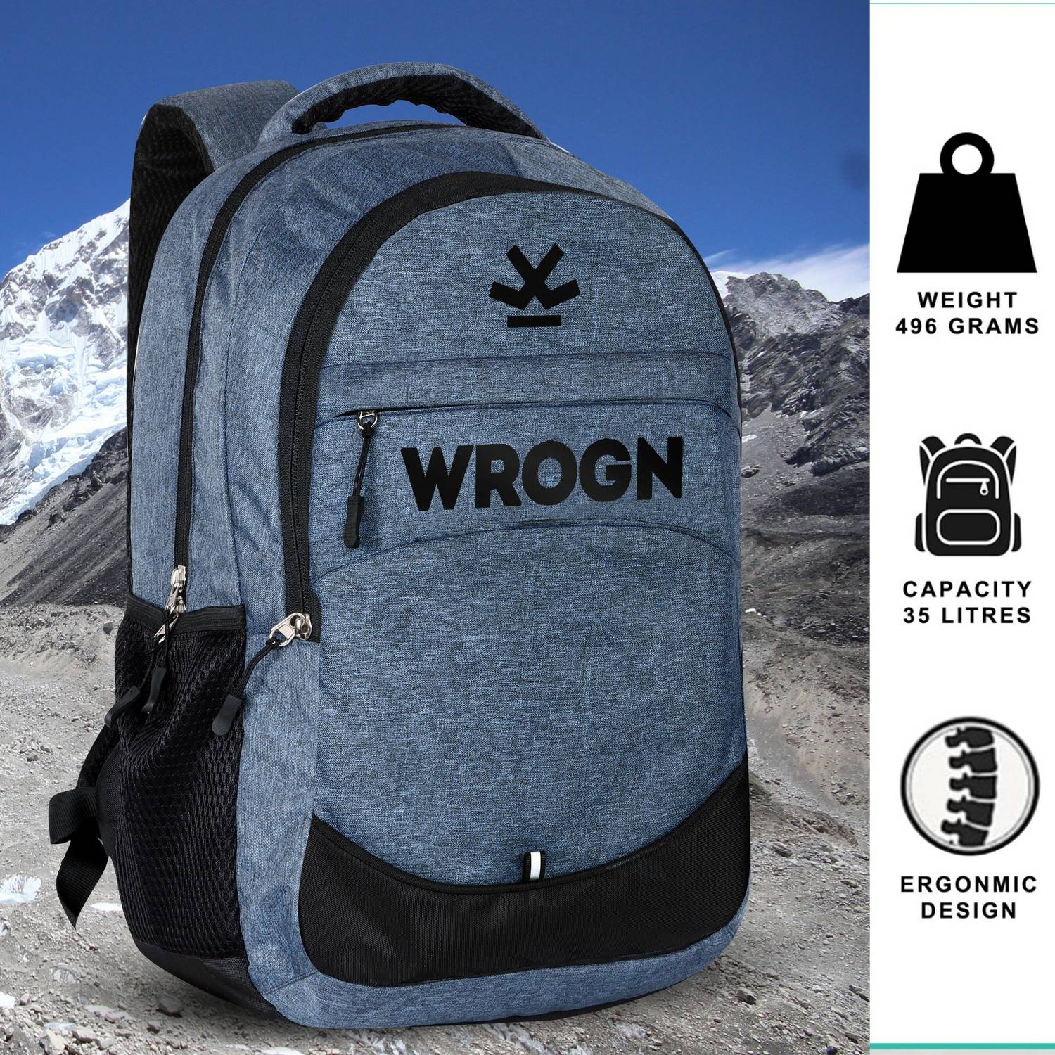 WROGN SEMI LARGE EXPANDABLE PREMIUM FPR MEN & WOMEN 34 L Laptop Backpack