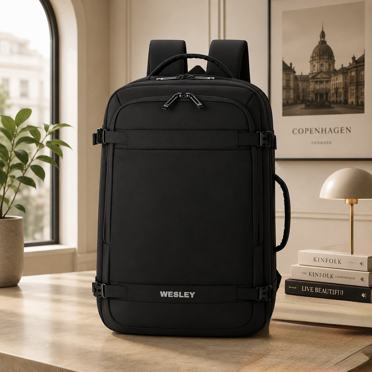 Image of WESLEY Luxur Overnighter Expandable AntiTheft feature Weekender /business /Travel /luggage 45 L Laptop Backpack